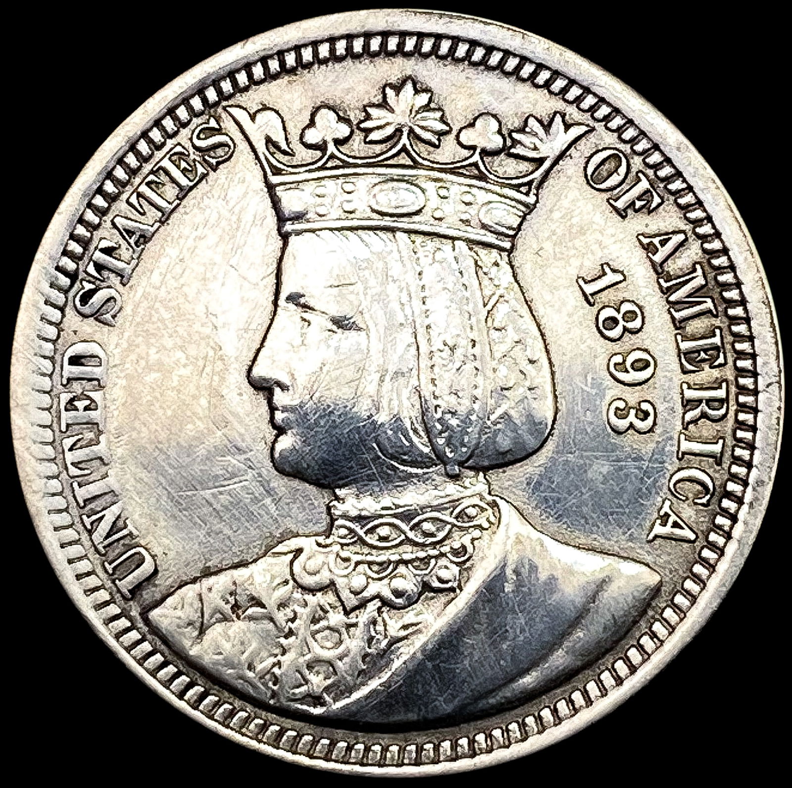 1893 Isabella Silver Quarter HIGH GRADE (1 of 2)