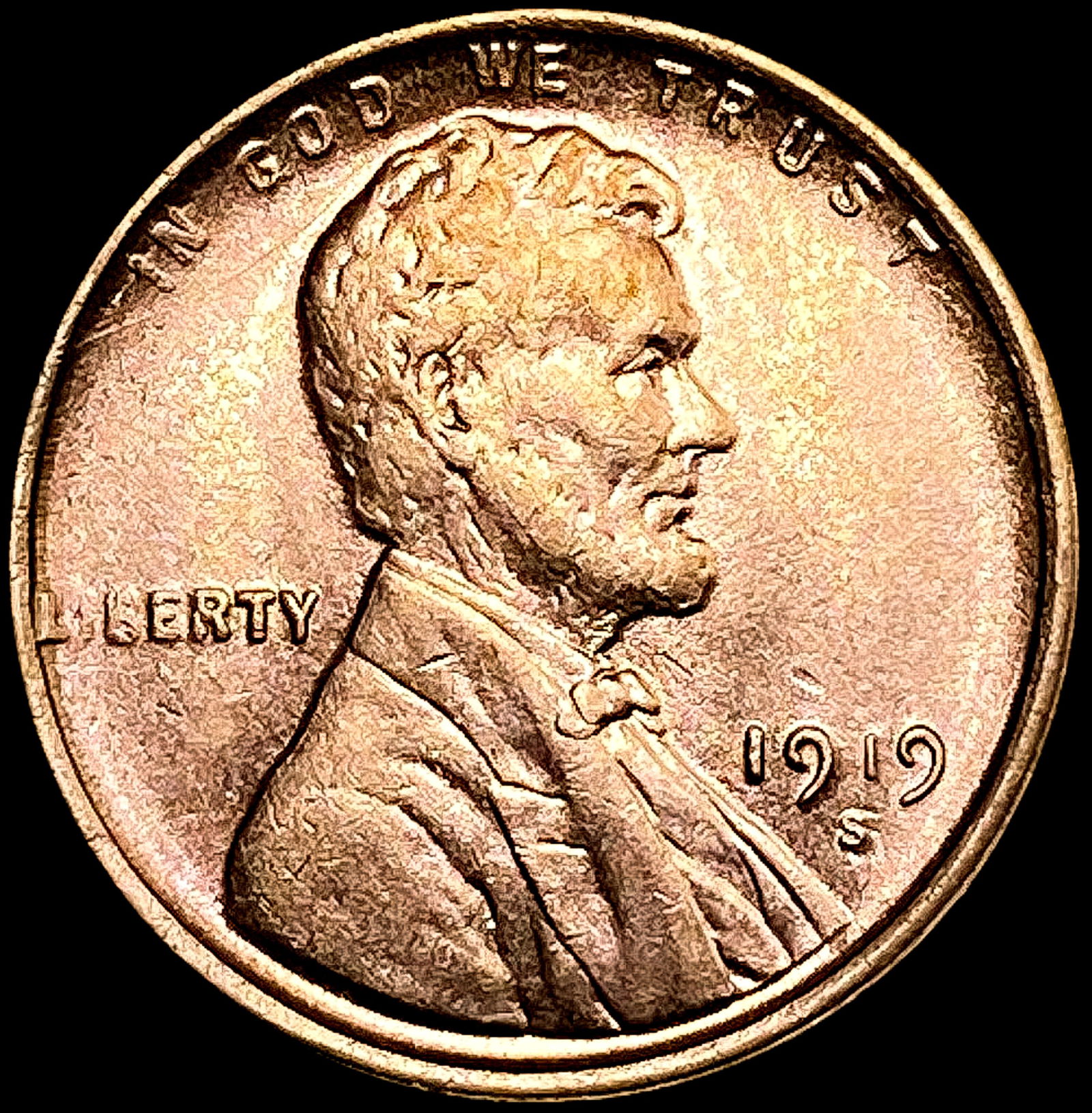 1919-S Wheat Cent CLOSELY UNCIRCULATED (1 of 2)