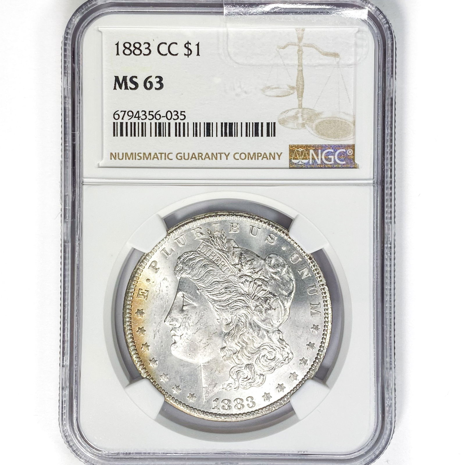 1883-CC Morgan Silver Dollar NGC MS63 (1 of 2)