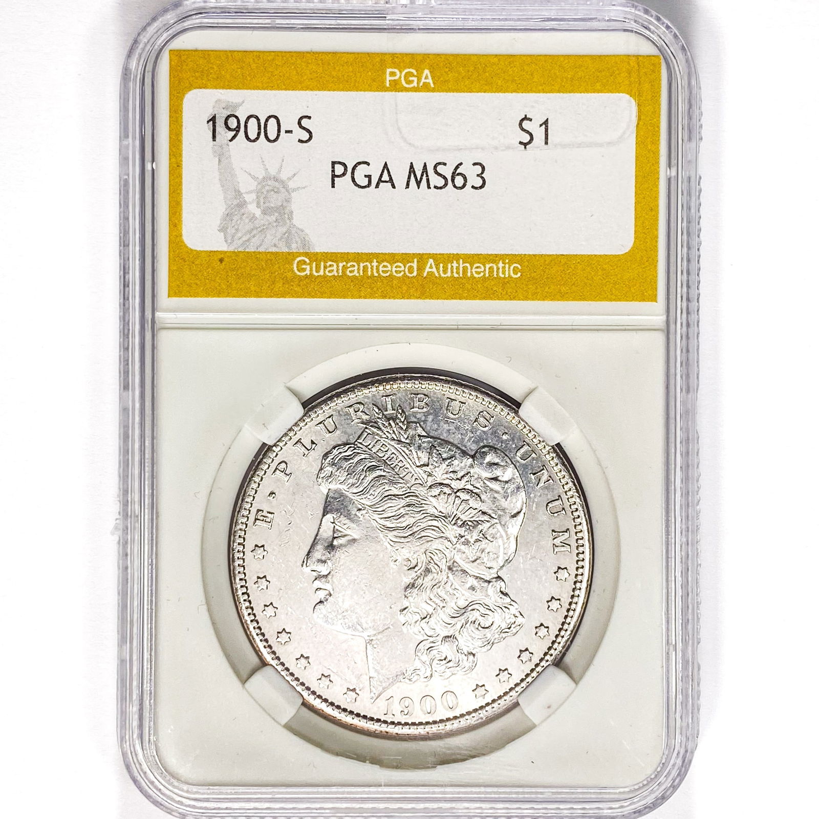 1900-S Morgan Silver Dollar PGA MS63 (1 of 2)