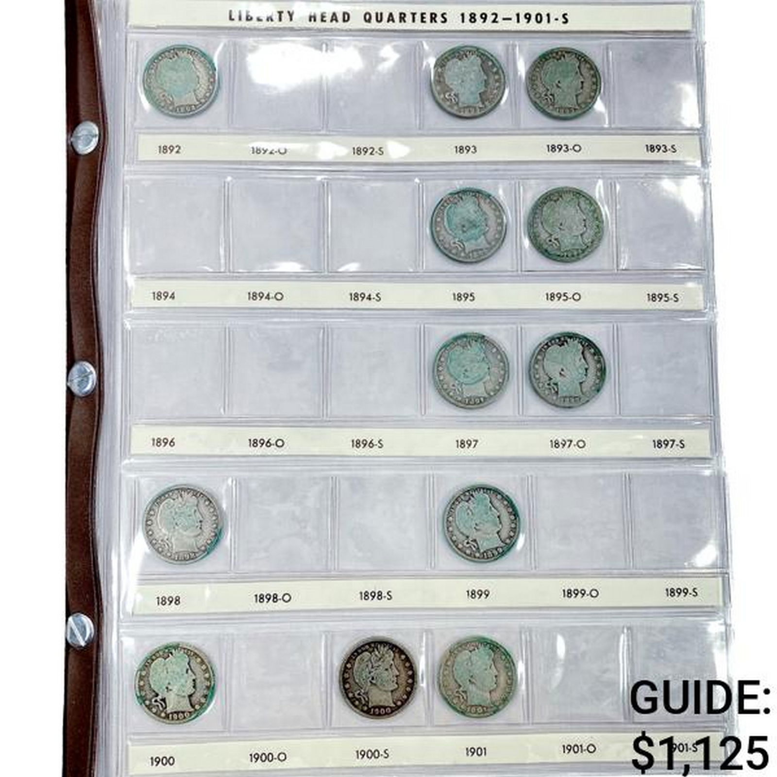 1892-1917 Liberty Quarters Book (56 Coins) (1 of 11)