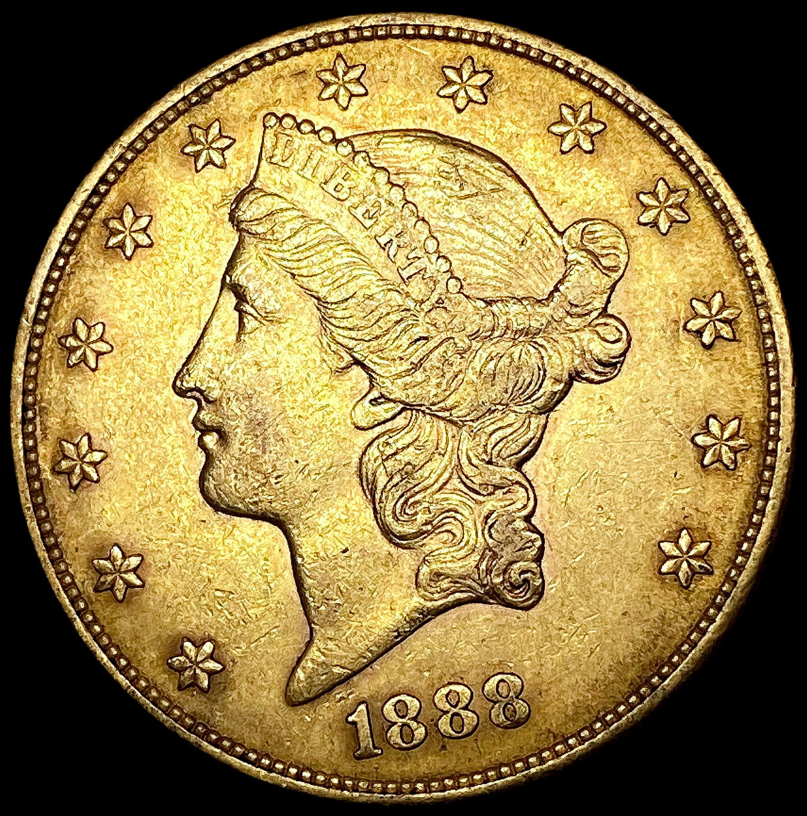 1888-S $20 Gold Double Eagle ABOUT UNCIRCULATED (1 of 2)