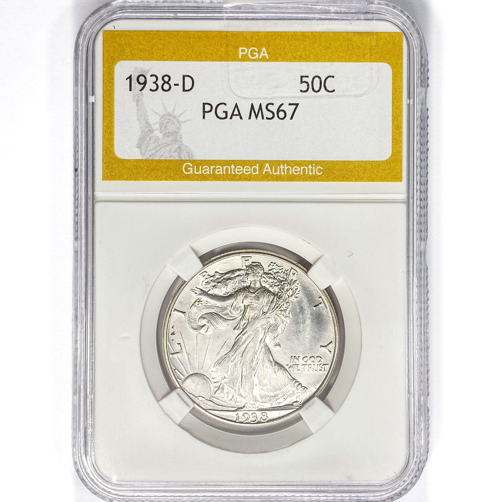 1938-D Walking Liberty Half Dollar PGA MS67 (1 of 2)