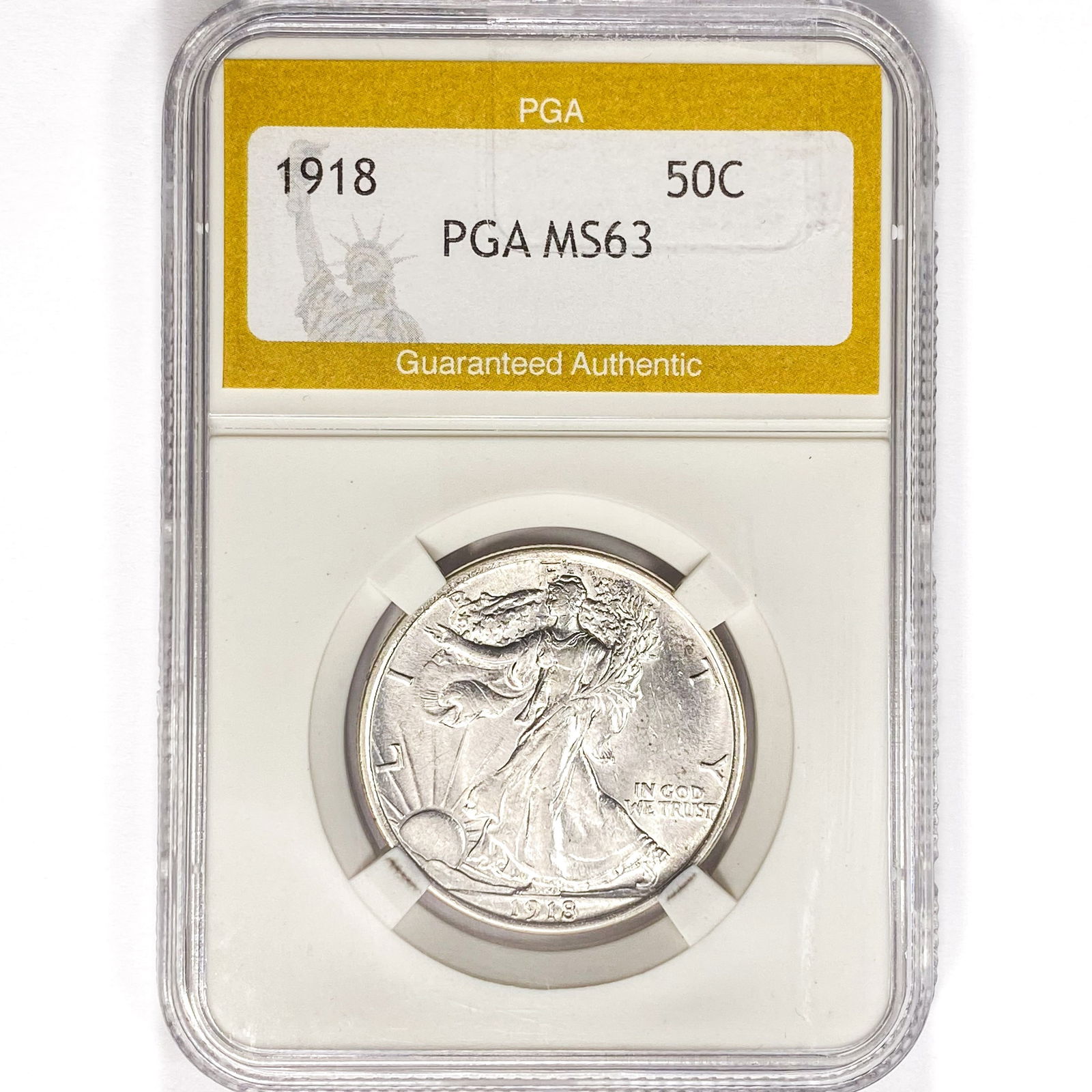 1918 Walking Liberty Half Dollar PGA MS63 (1 of 2)
