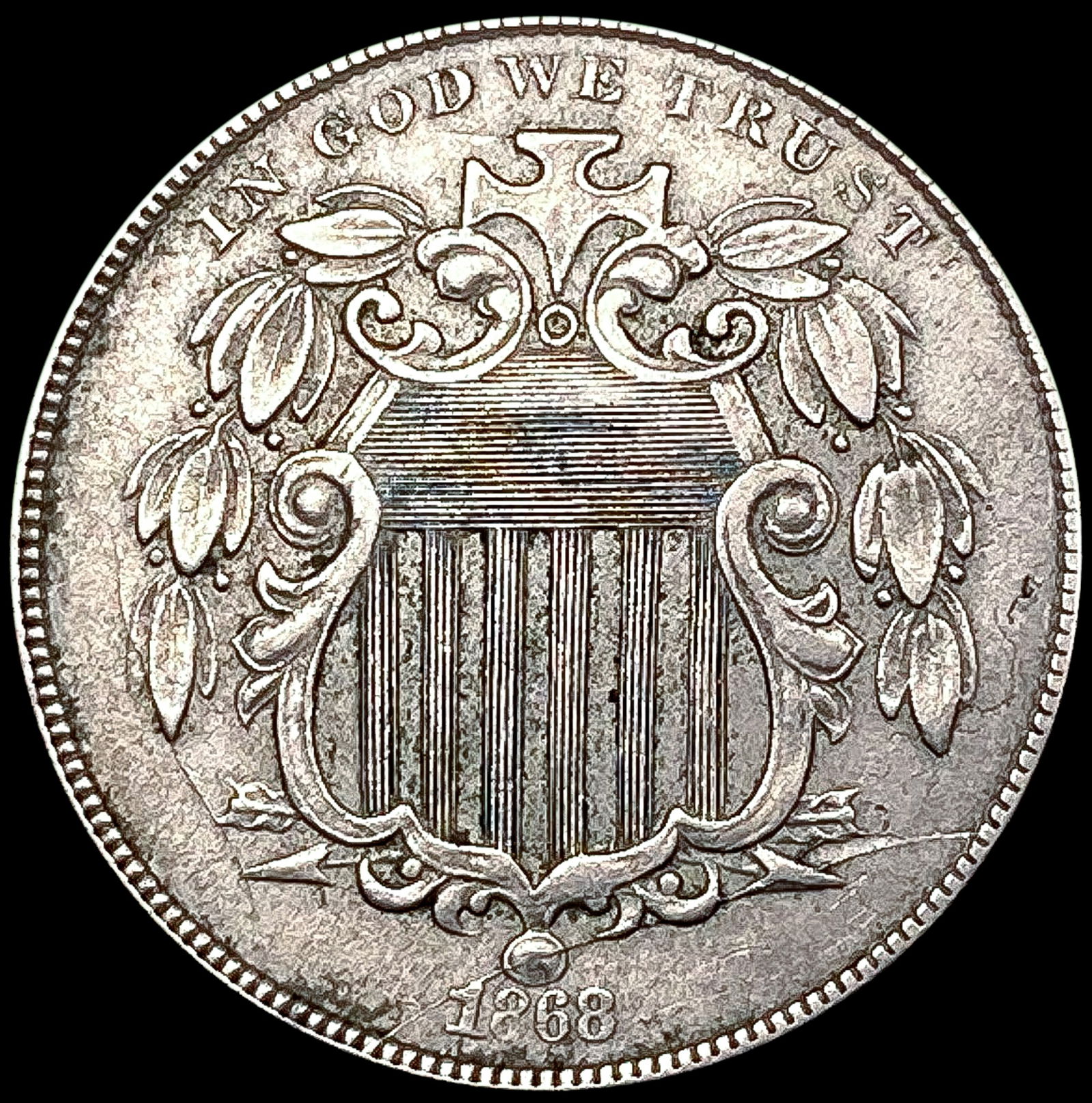 1868 Shield Nickel CLOSELY UNCIRCULATED (1 of 2)
