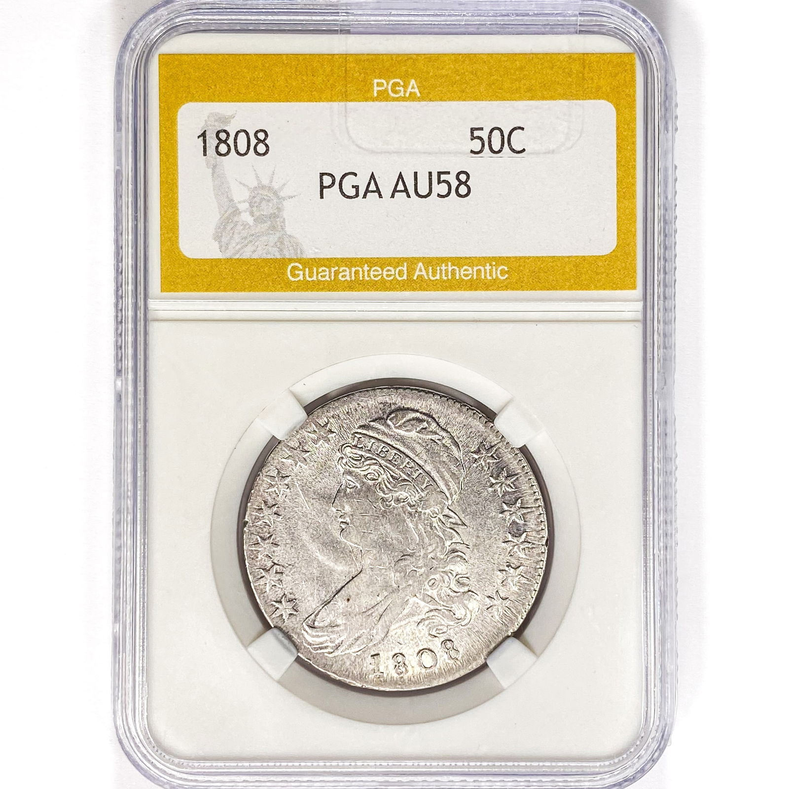 1808 Capped Bust Half Dollar PGA AU58 (1 of 2)