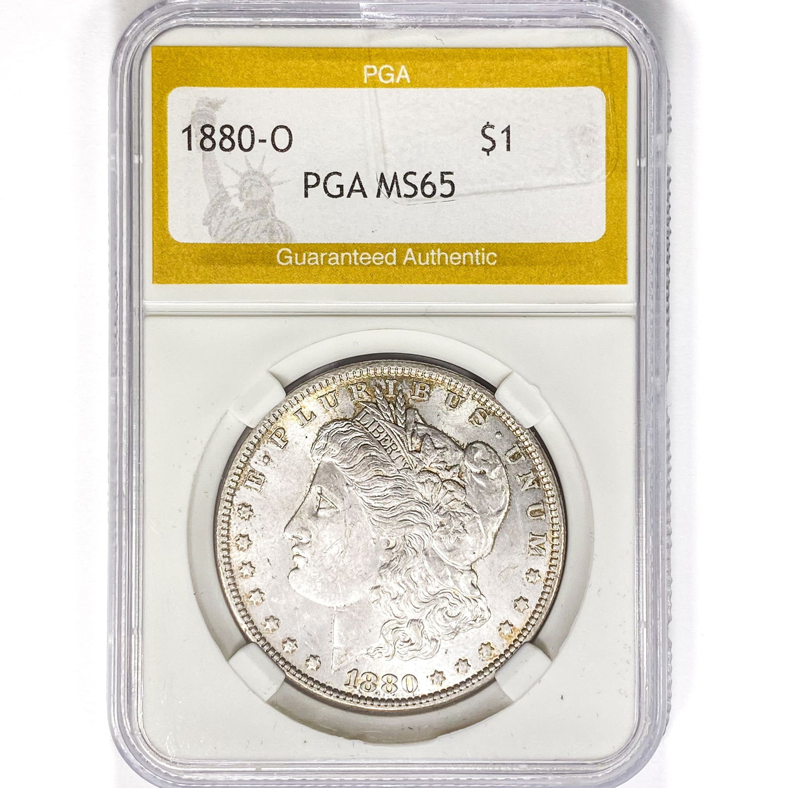 1880-O Morgan Silver Dollar PGA MS65 (1 of 2)