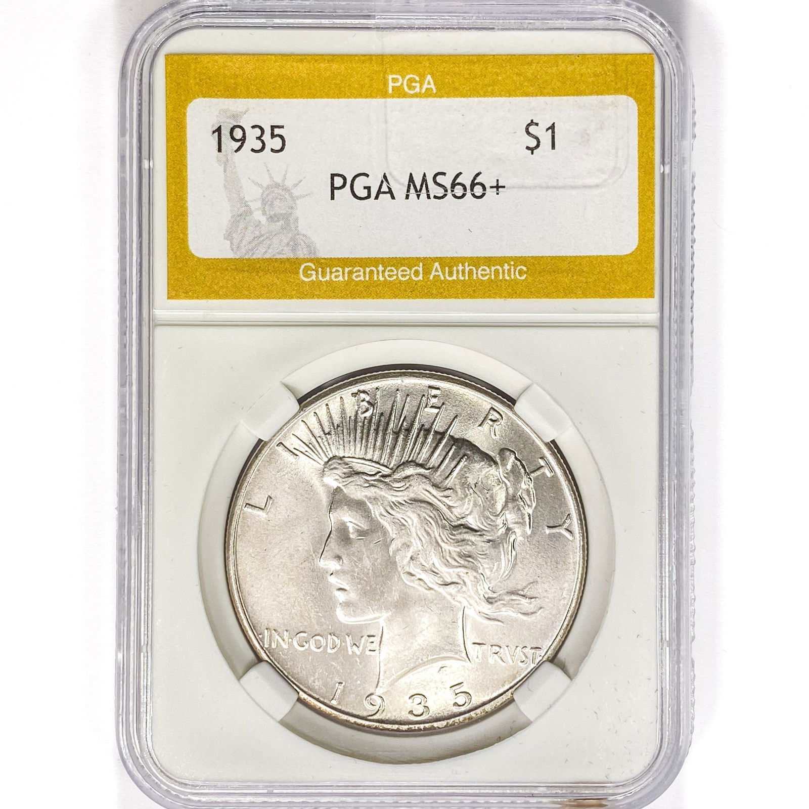 1935 Silver Peace Dollar PGA MS66+ (1 of 2)