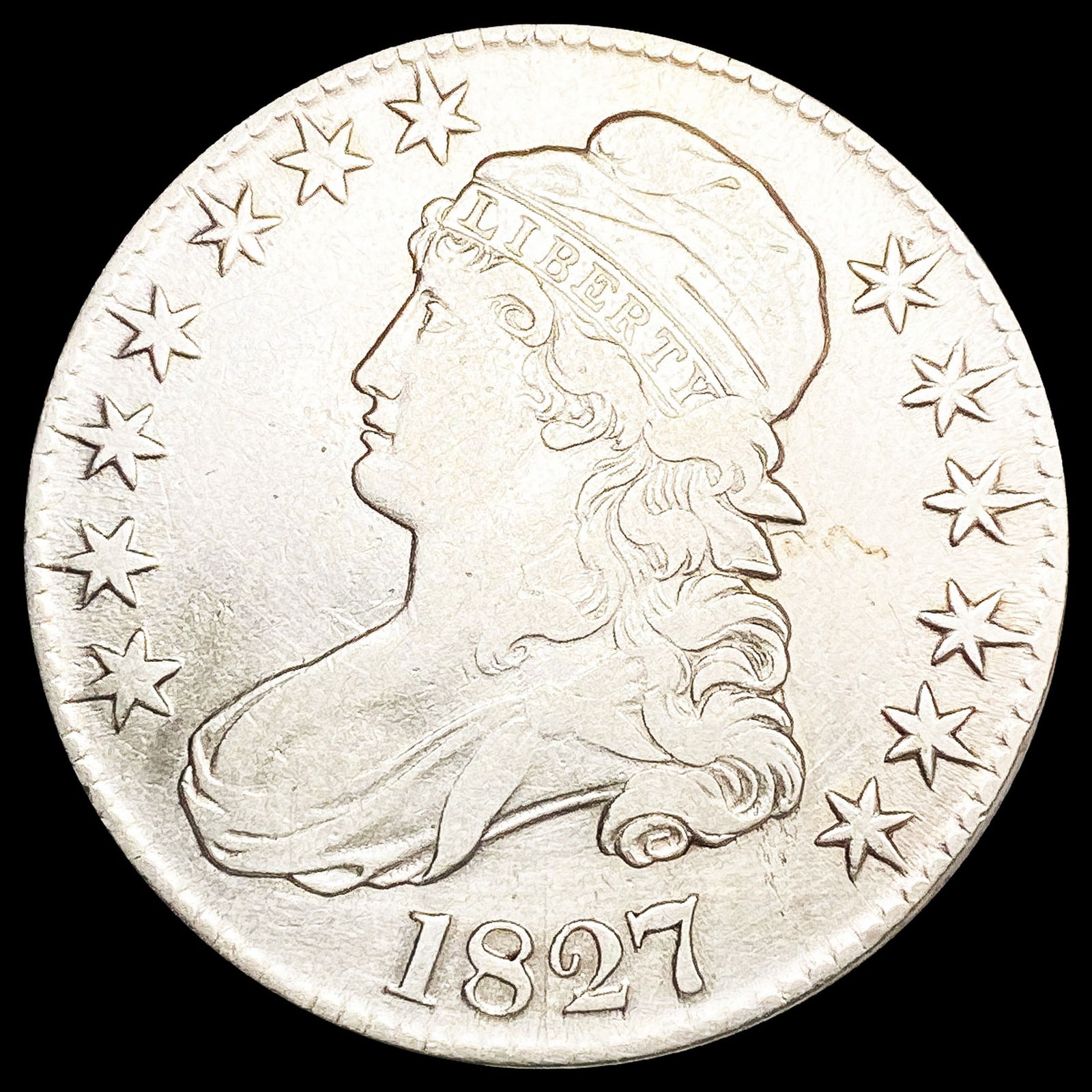 1827 Capped Bust Half Dollar CLOSELY UNCIRCULATED (1 of 2)