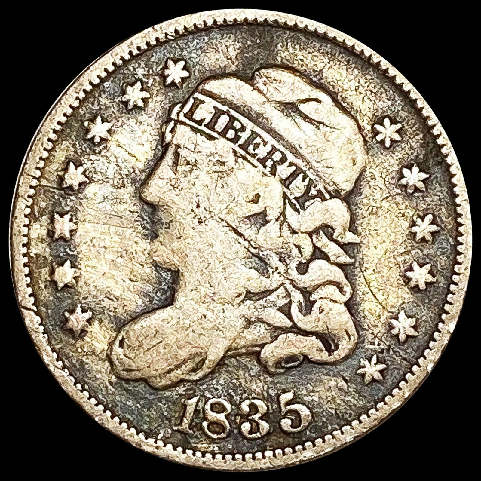 1835 Capped Bust Half Dime NICELY CIRCULATED (1 of 2)
