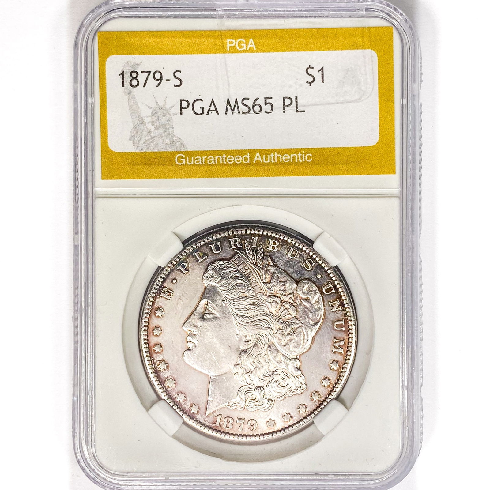 1879-S Morgan Silver Dollar PGA MS65 PL (1 of 2)