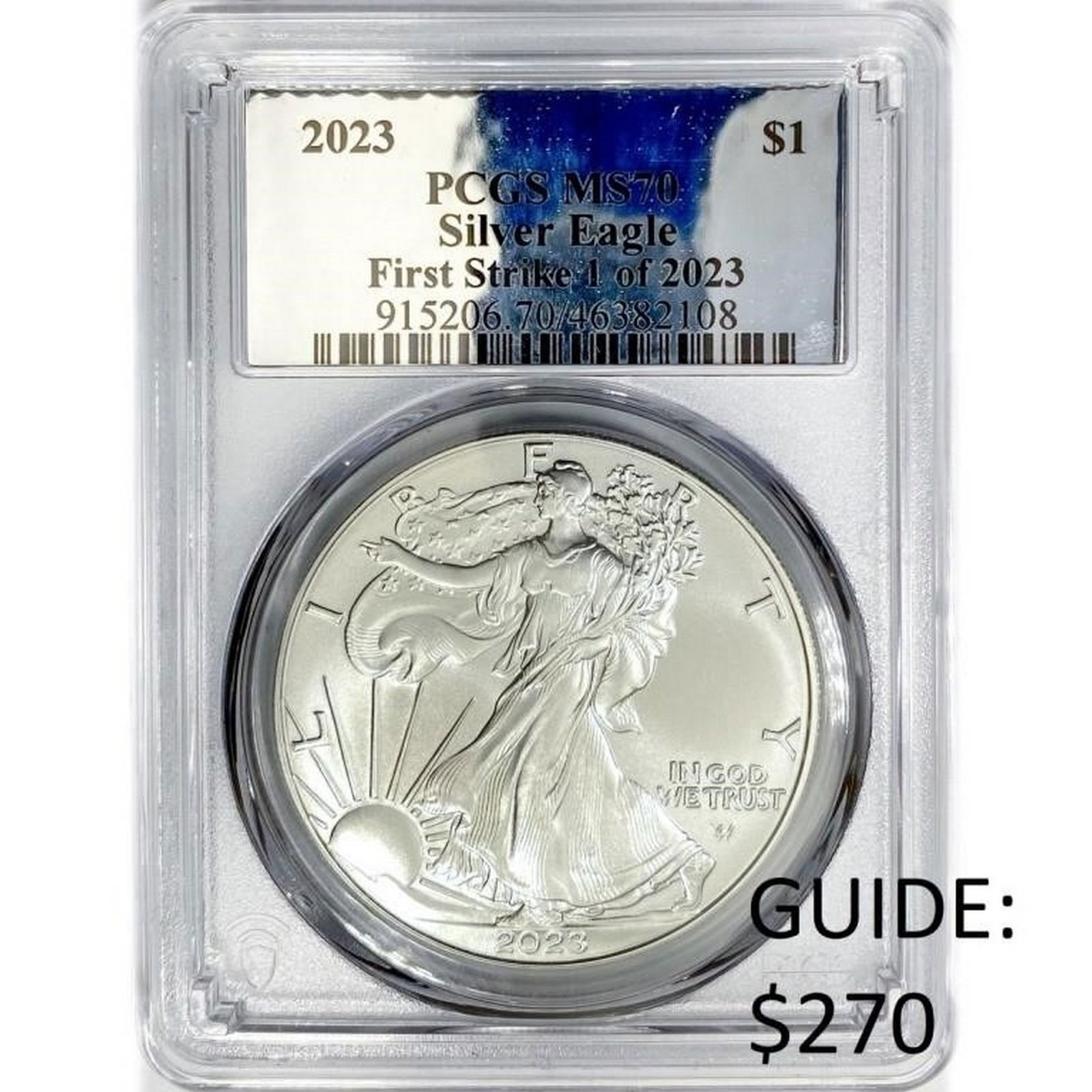 2023 Silver Eagle PCGS MS70 First Strike Silv Labl (1 of 2)