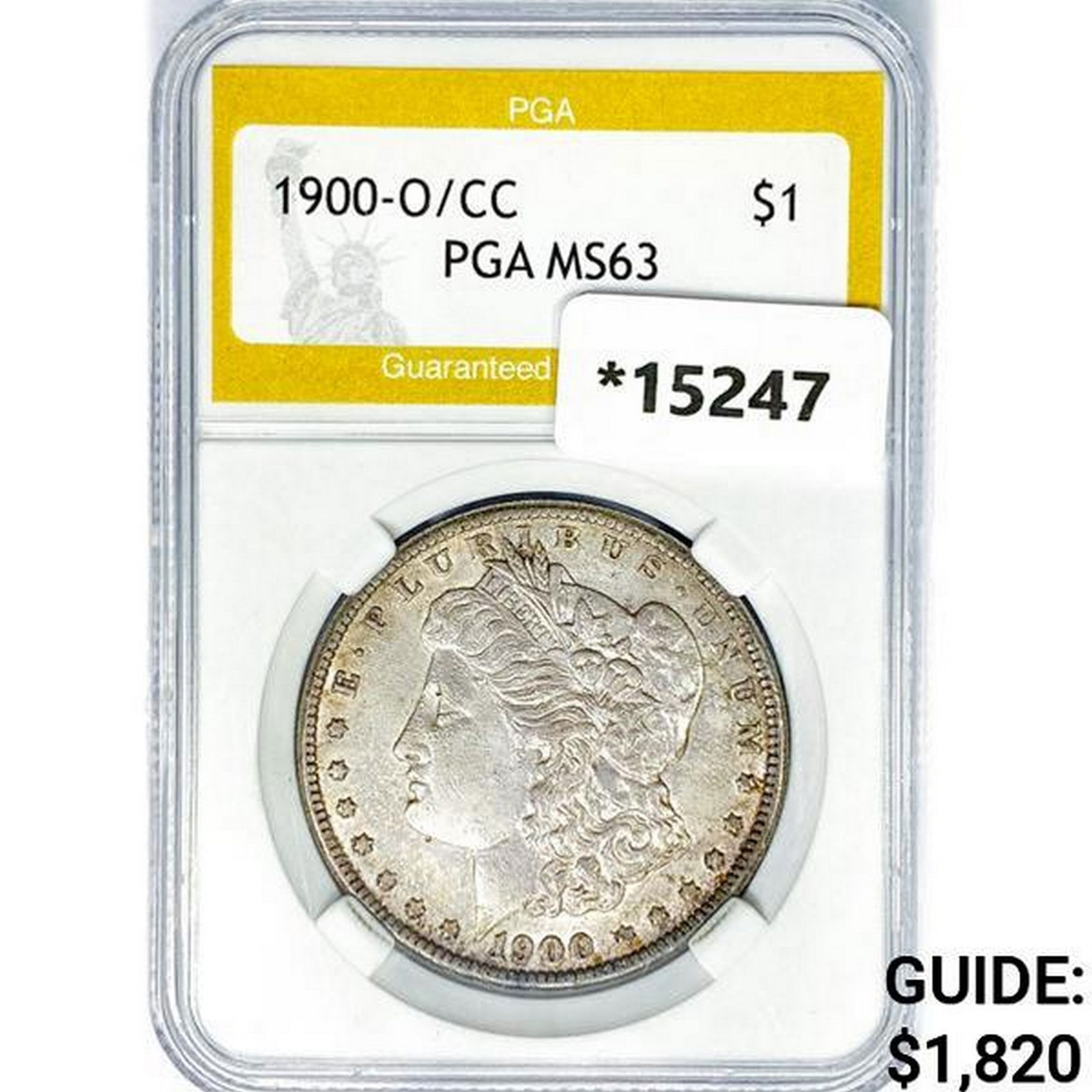 1900-O/CC Morgan Silver Dollar PGA MS63 (1 of 2)
