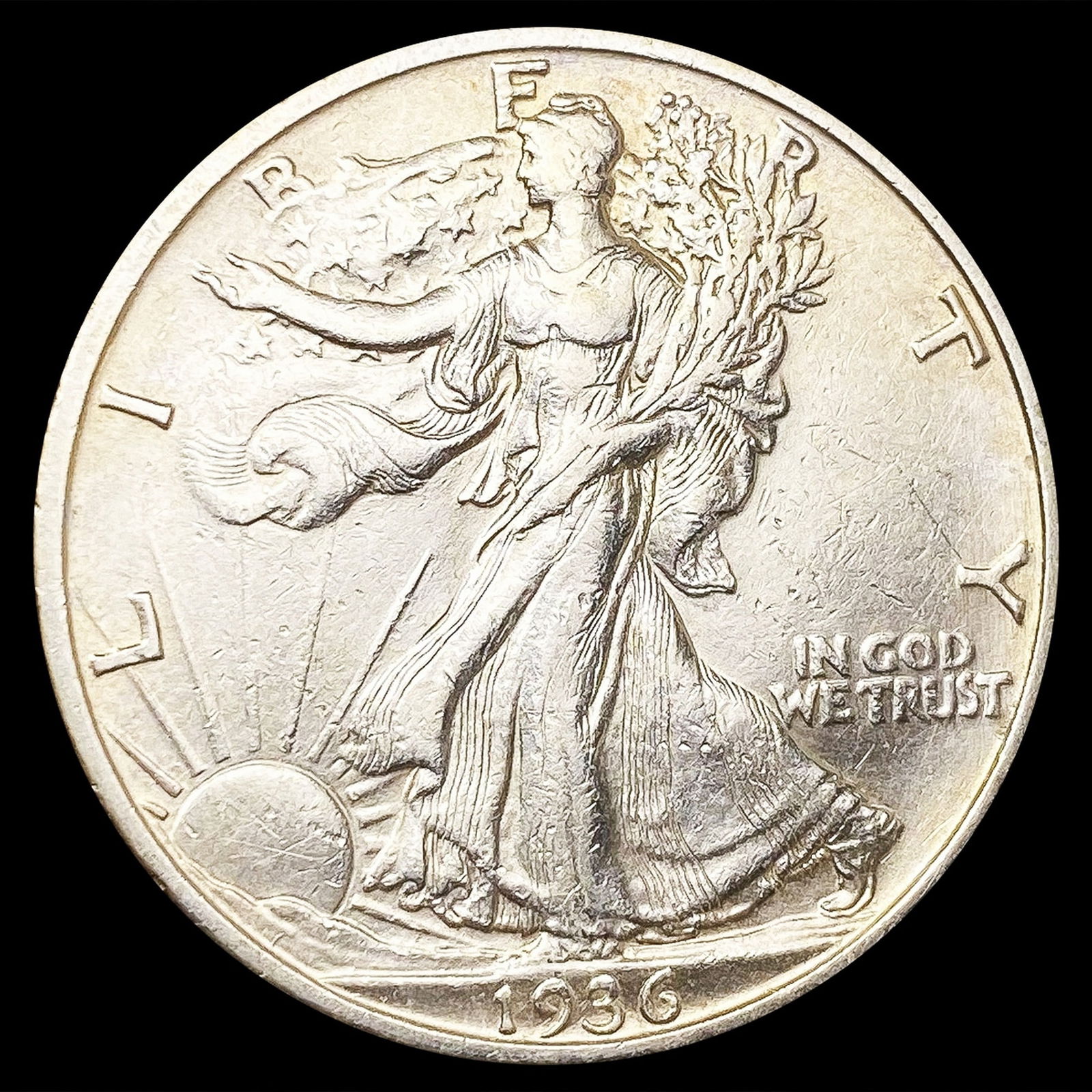 1936-S Walking Liberty Half Dollar CLOSELY UNCIRCU (1 of 2)