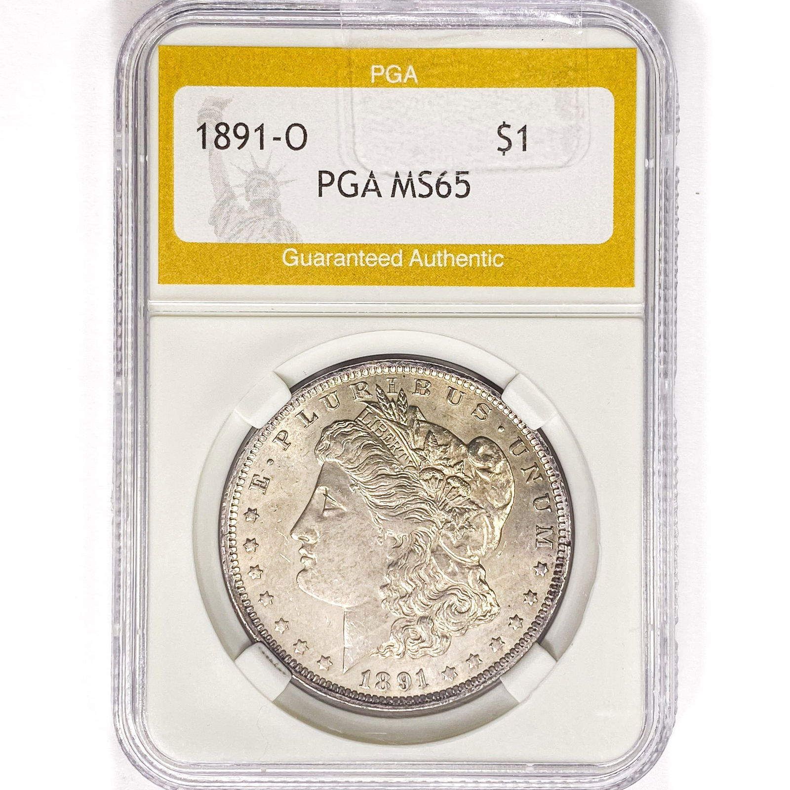 1891-O Morgan Silver Dollar PGA MS65 (1 of 2)