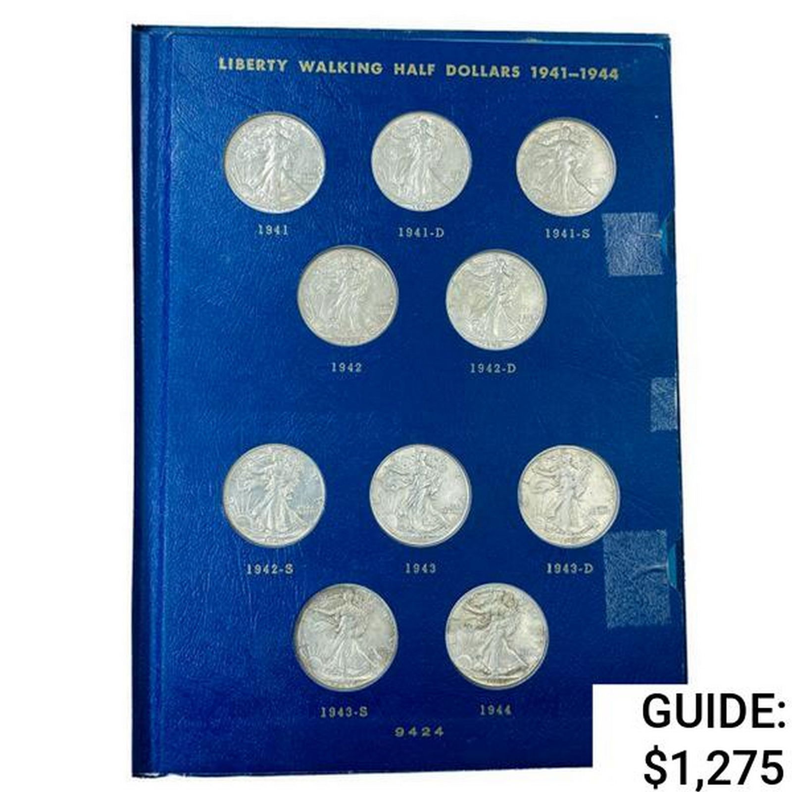1941-1947 Walking Half Dollar Book (20 Coins) (1 of 5)