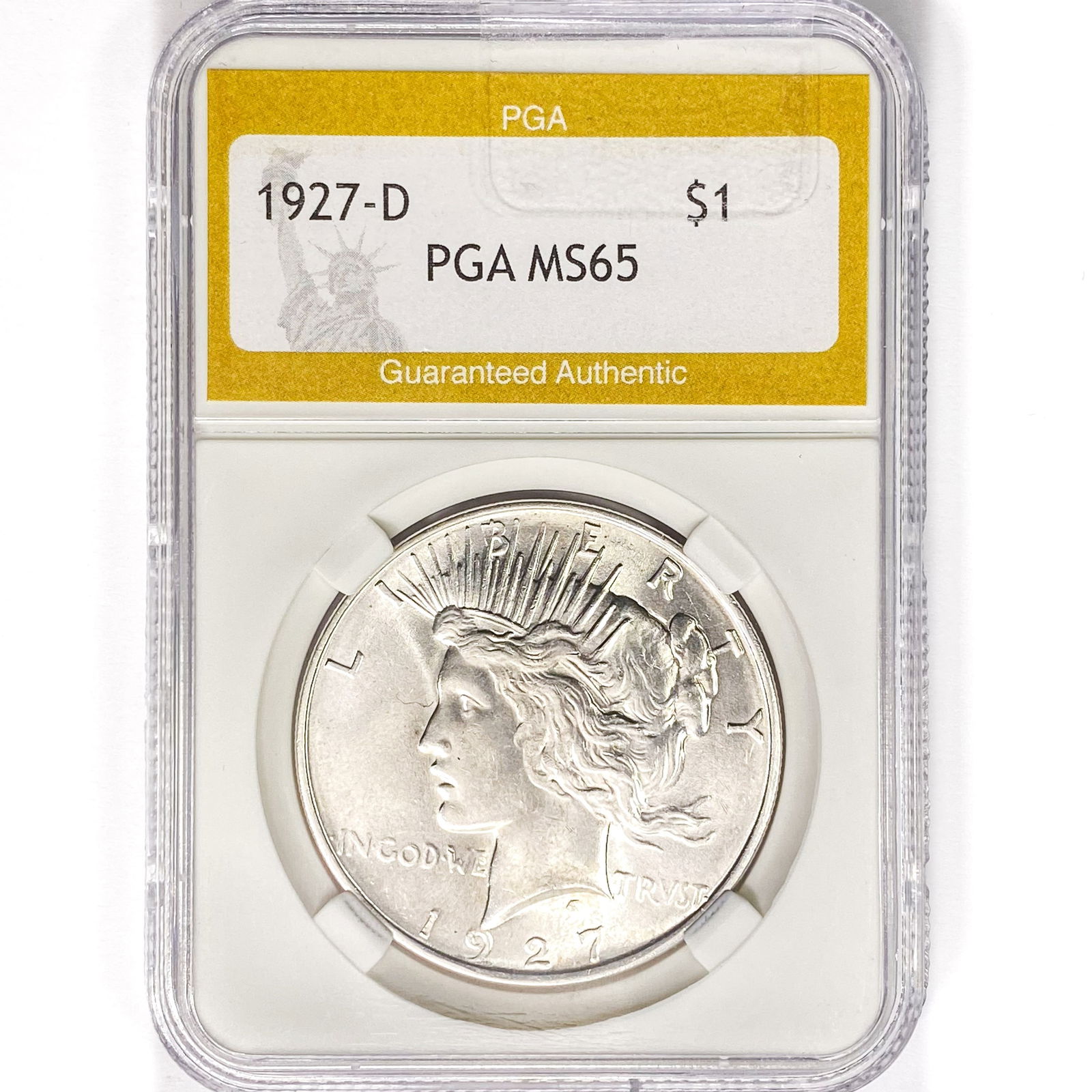 1927-D Silver Peace Dollar PGA MS65 (1 of 2)