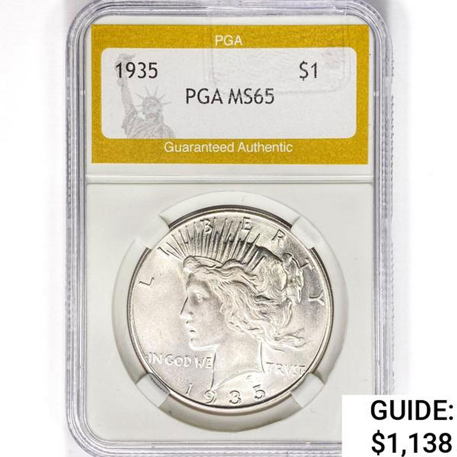 1935 Silver Peace Dollar PGA MS65 (1 of 2)