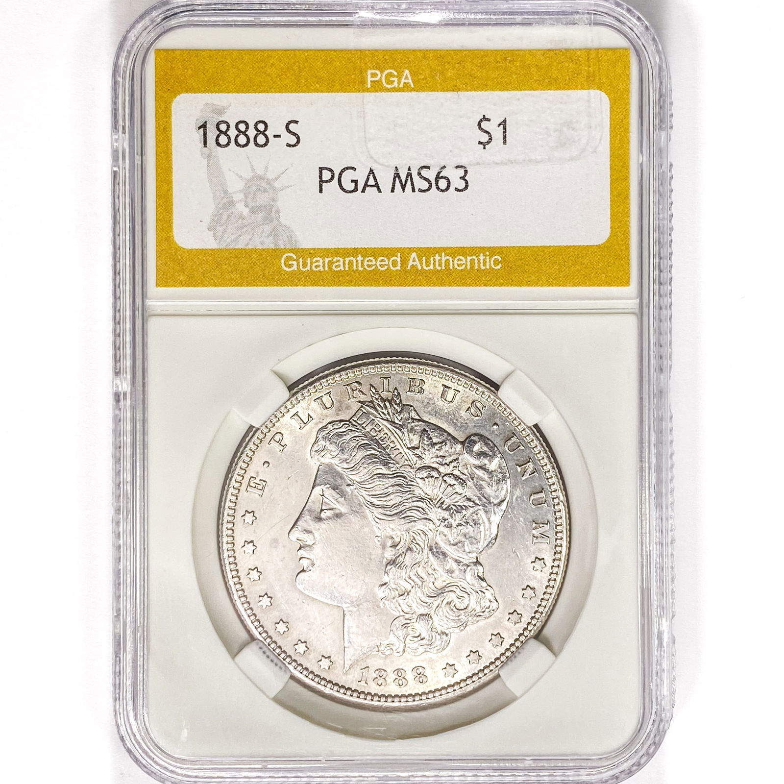 1888-S Morgan Silver Dollar PGA MS63 (1 of 2)