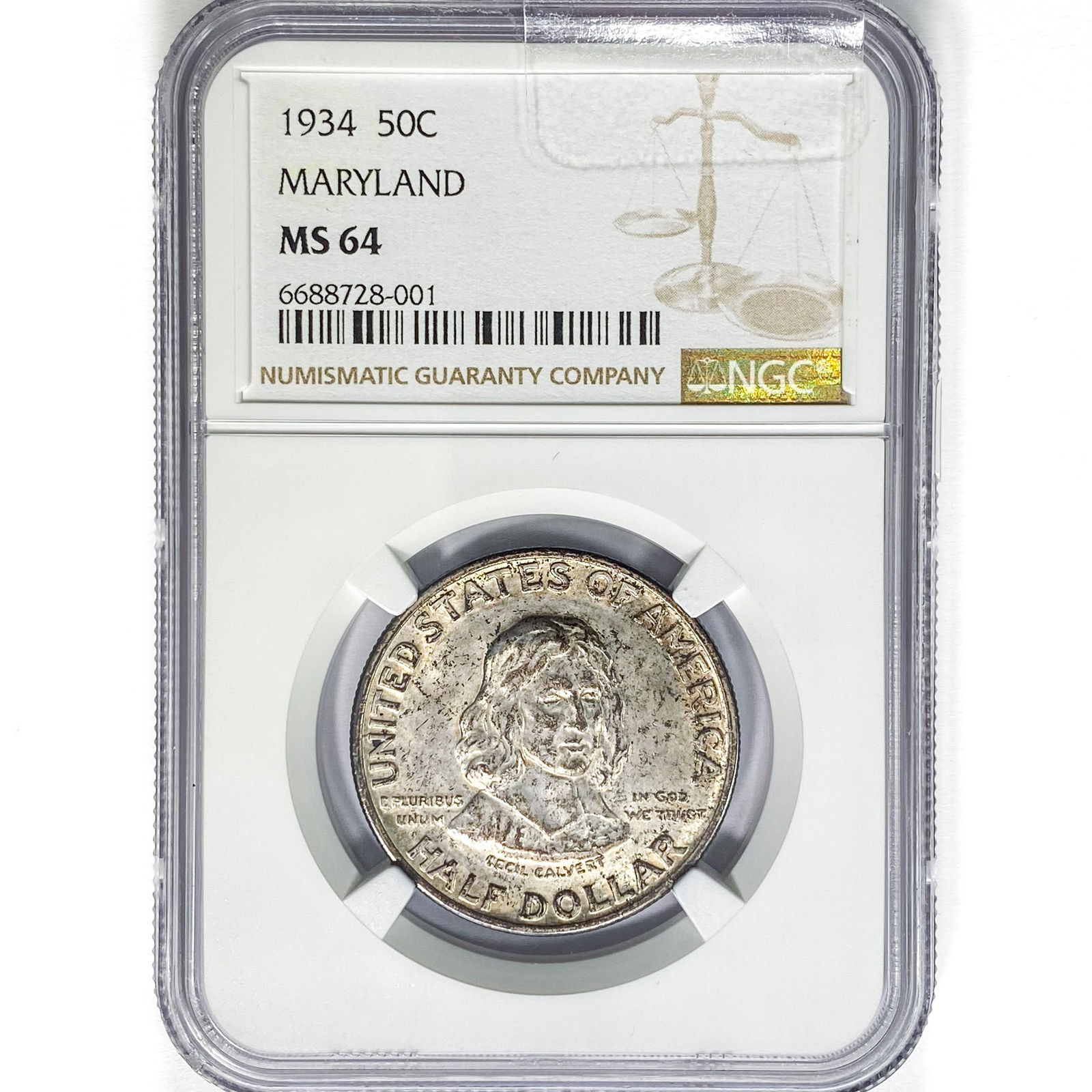 1934 Maryland Half Dollar NGC MS64 (1 of 2)