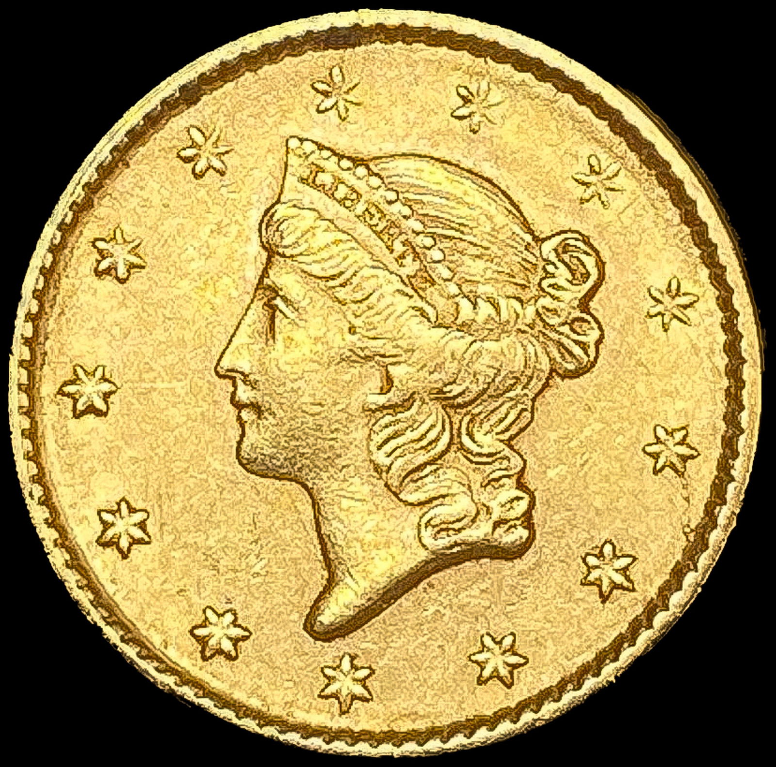 1851 Rare Gold Dollar UNCIRCULATED (1 of 2)