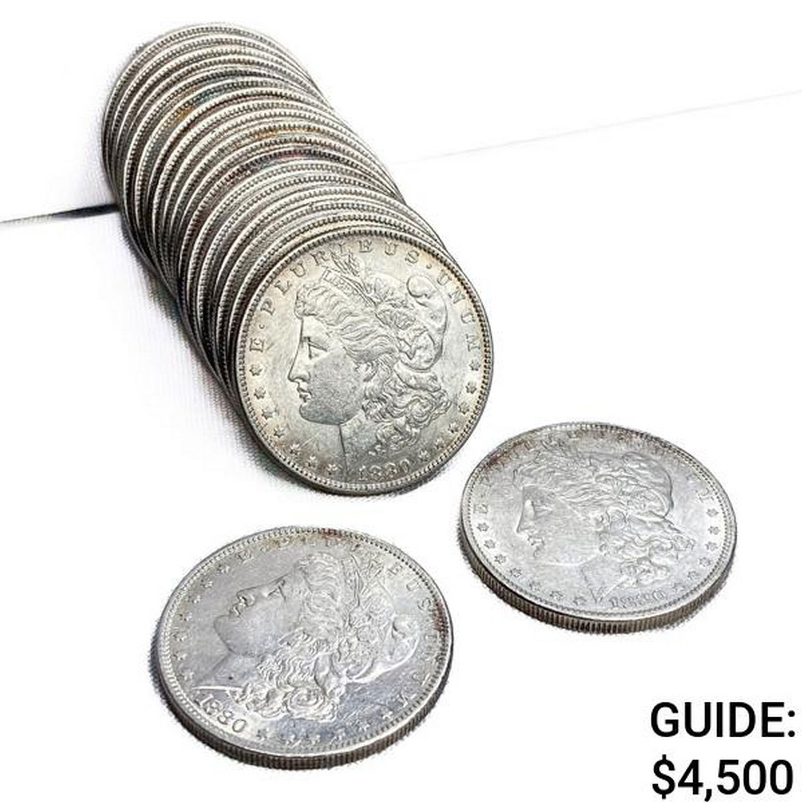 1880-O Morgan Silver Dollar Roll (20 Coins) BU (1 of 4)