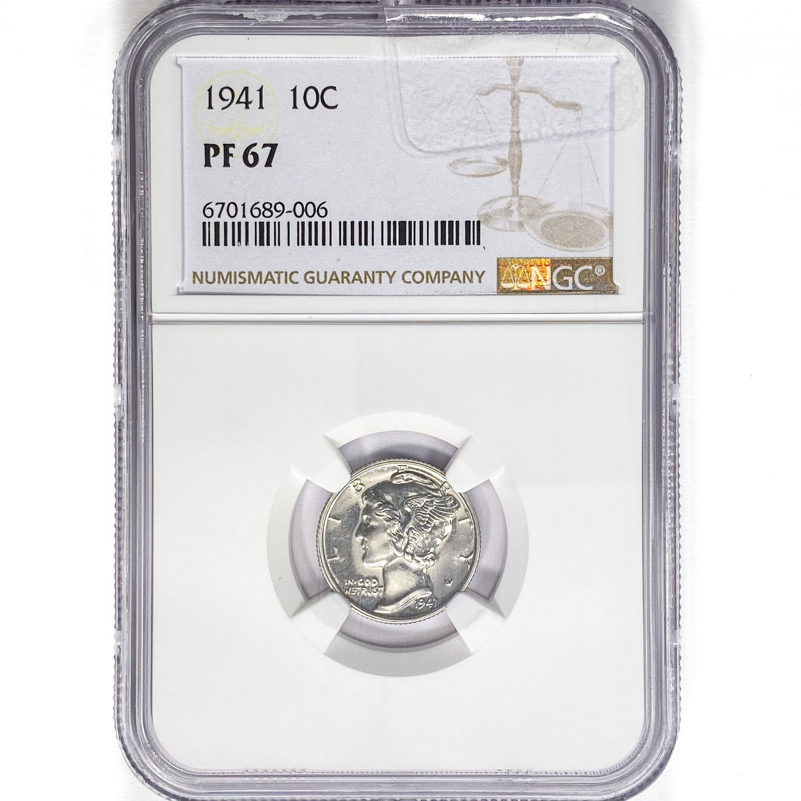 1941 Mercury Silver Dime NGC PF67 (1 of 2)