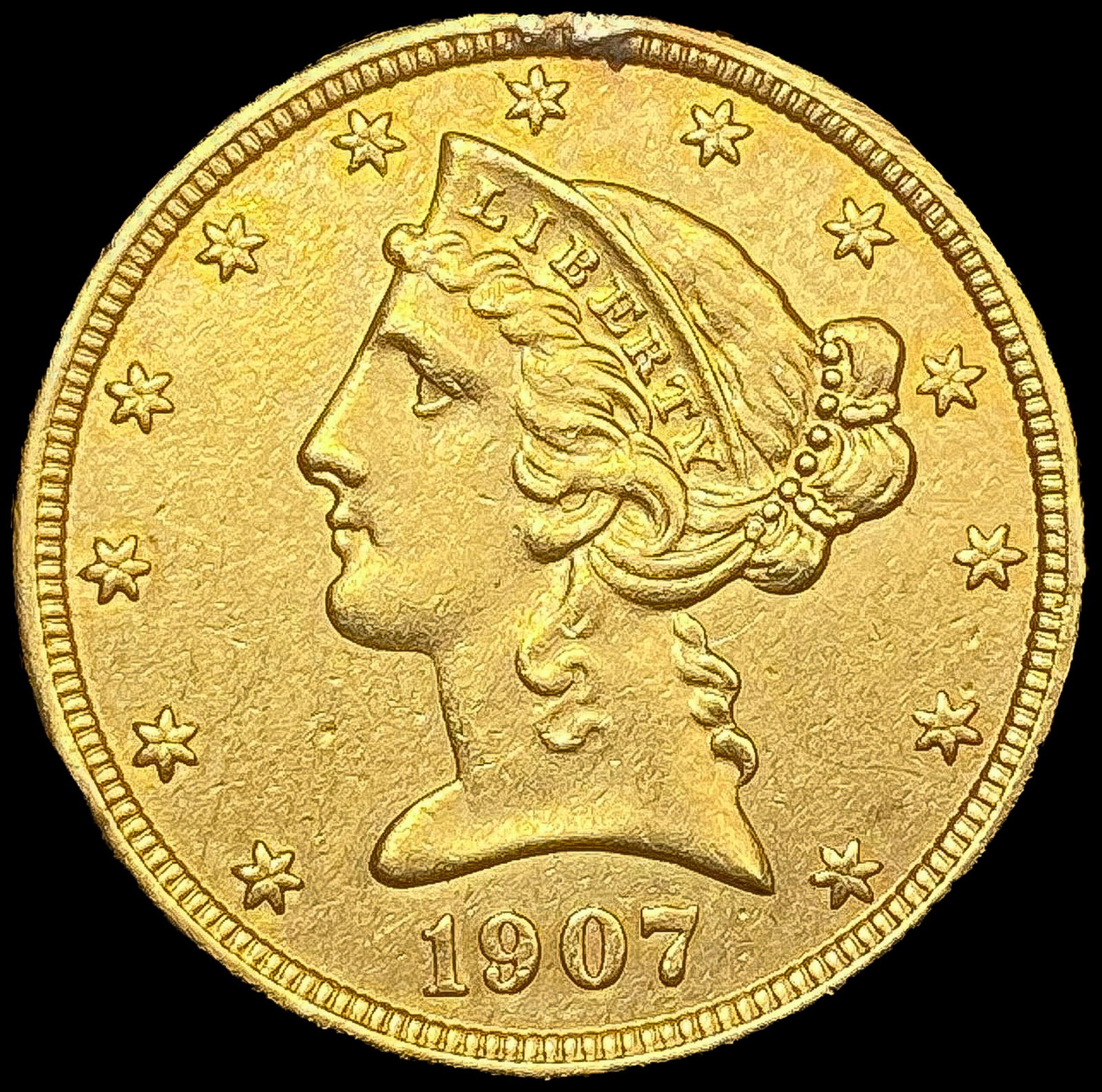 1907 $5 Gold Half Eagle UNCIRCULATED (1 of 2)