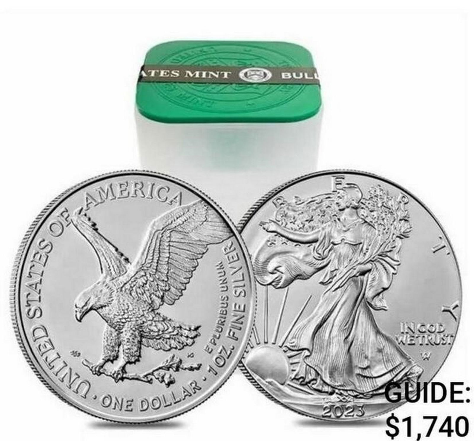 2023 AMERICAN SILVER EAGLE 20 COIN BU ROLL (1 of 3)