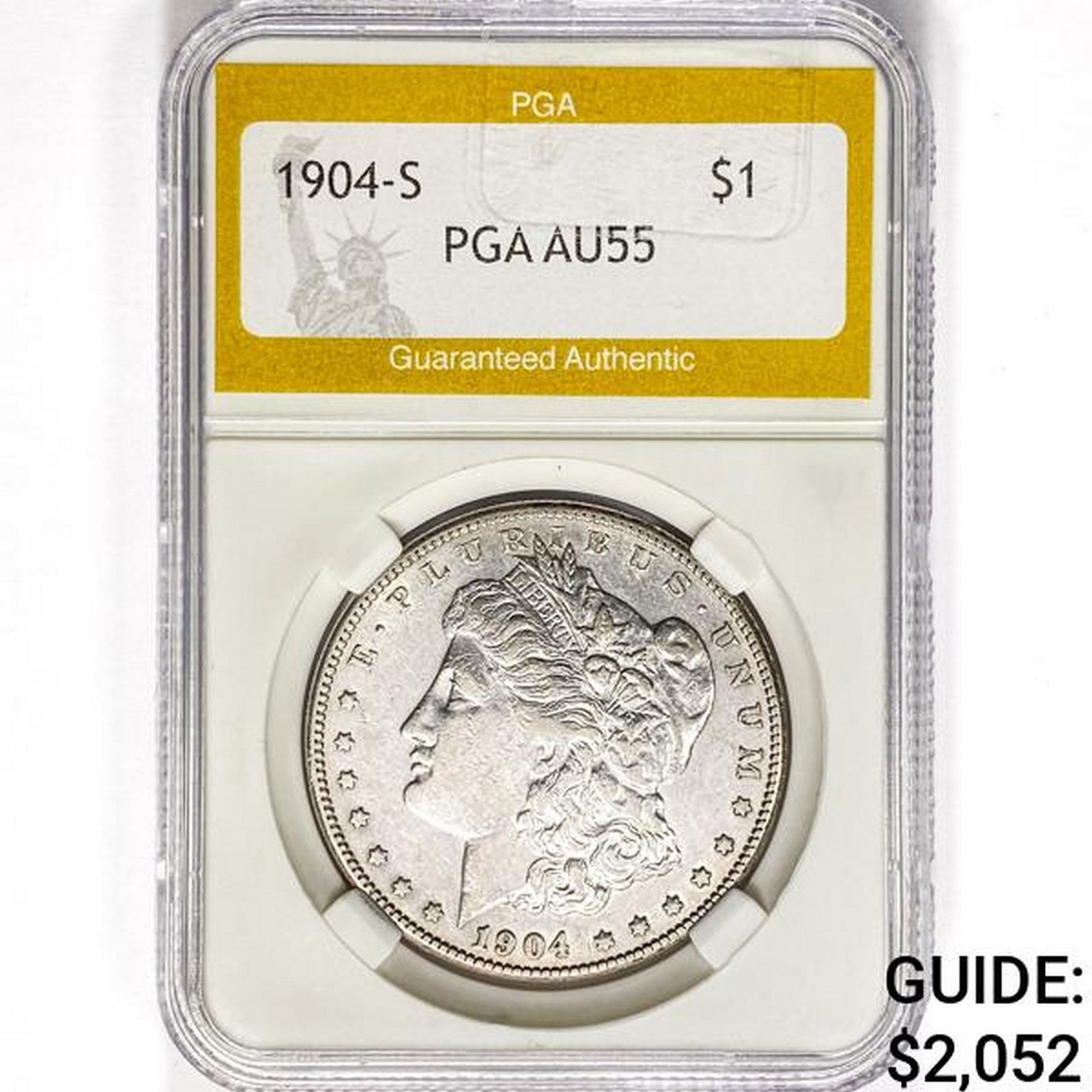1904-S Morgan Silver Dollar PGA AU55 (1 of 2)