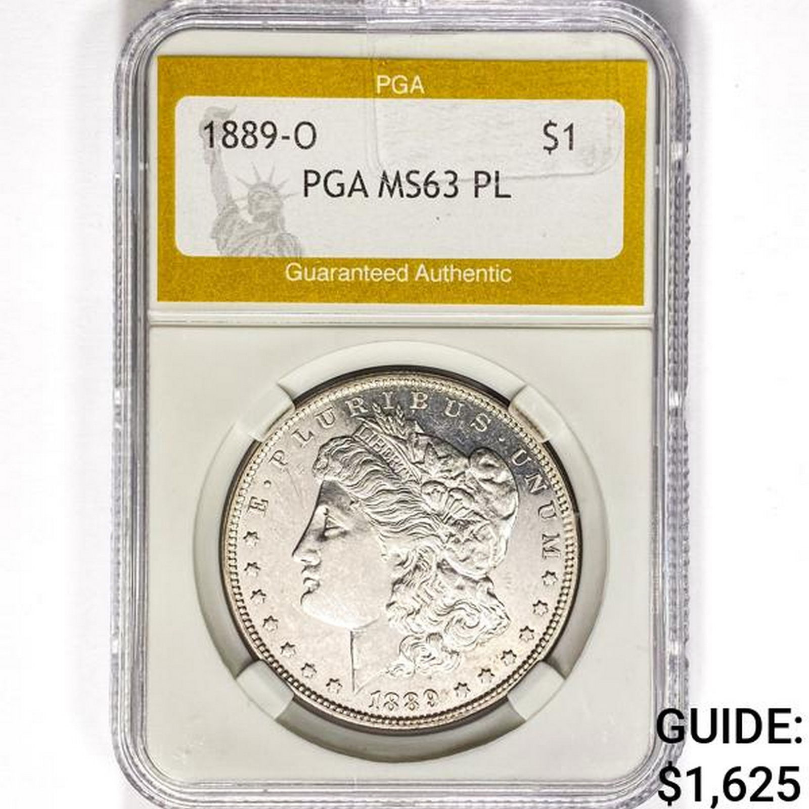 1889-O Morgan Silver Dollar PGA MS63 PL (1 of 2)