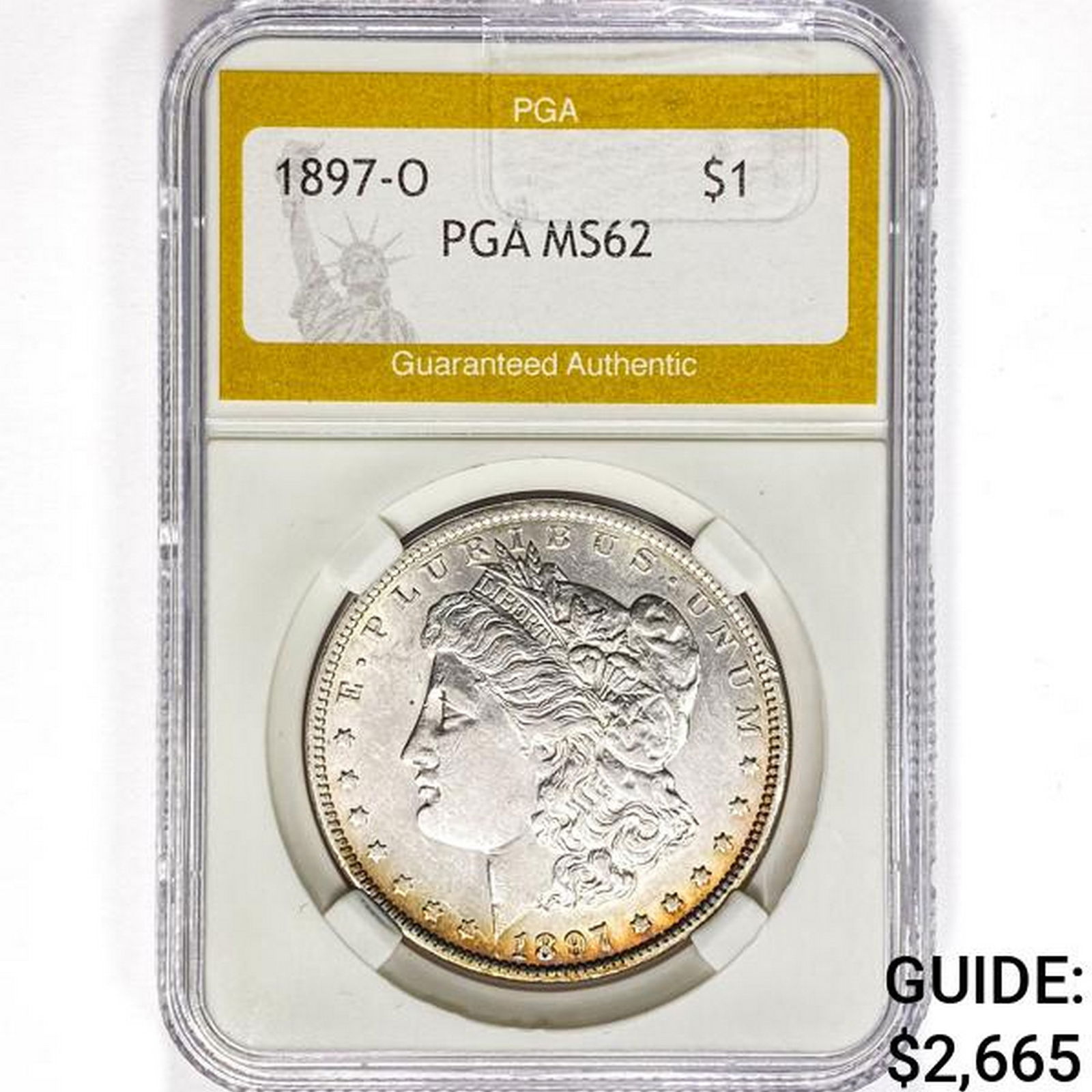 1897-O Morgan Silver Dollar PGA MS62 (1 of 2)