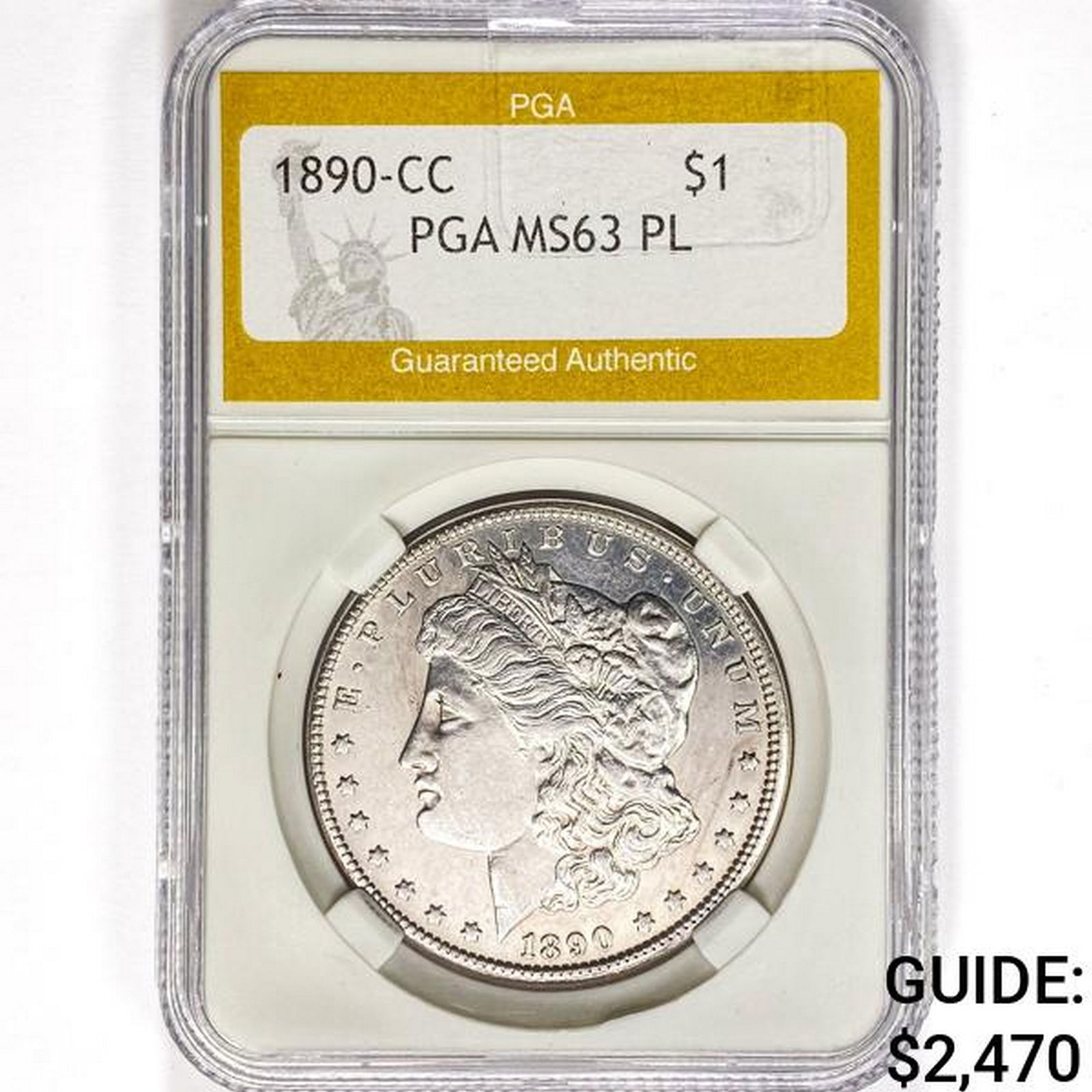 1890-CC Morgan Silver Dollar PGA MS63 PL (1 of 2)