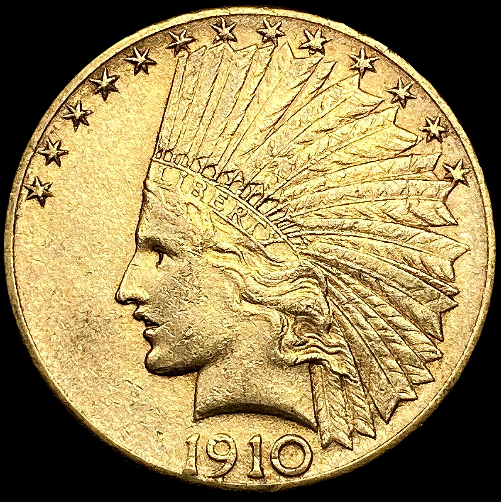 1910-D $10 Gold Eagle CLOSELY UNCIRCULATED (1 of 2)