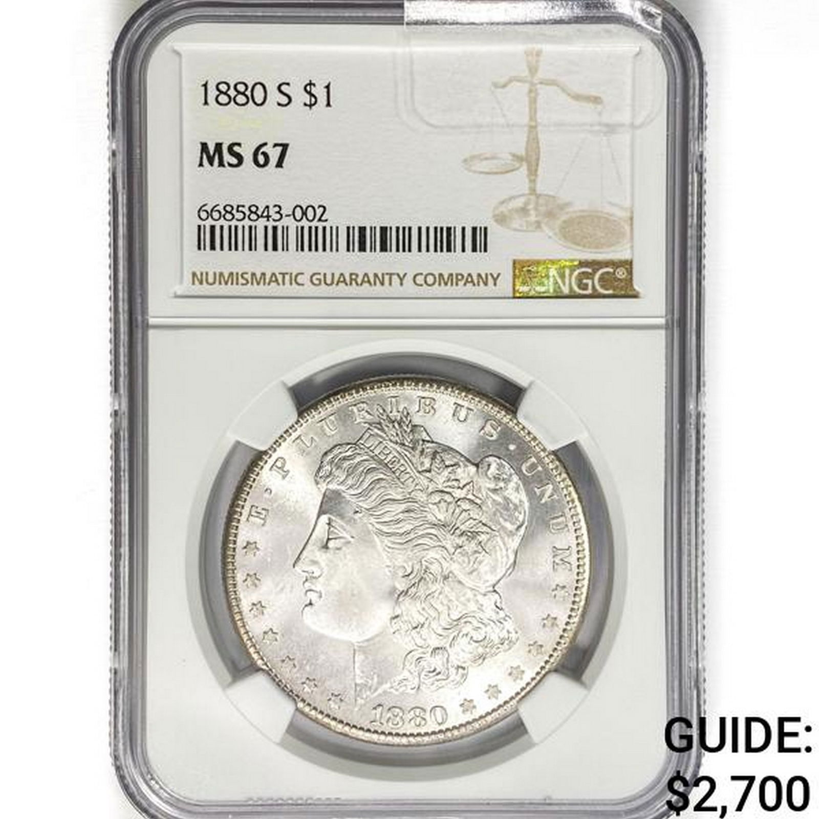 1880-S Morgan Silver Dollar NGC MS67 (1 of 2)