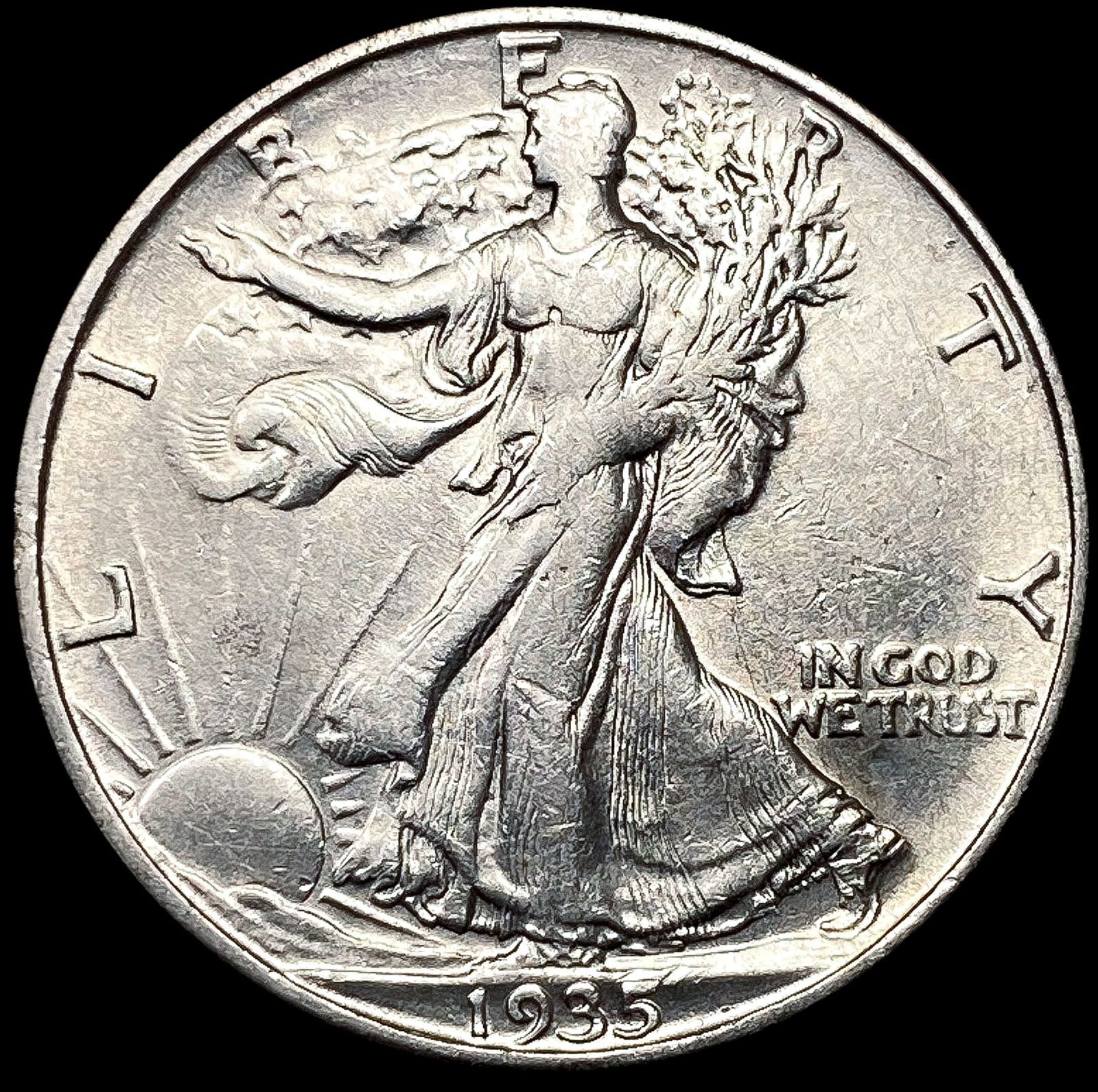 1935-D Walking Liberty Half Dollar CLOSELY UNCIRCU (1 of 2)