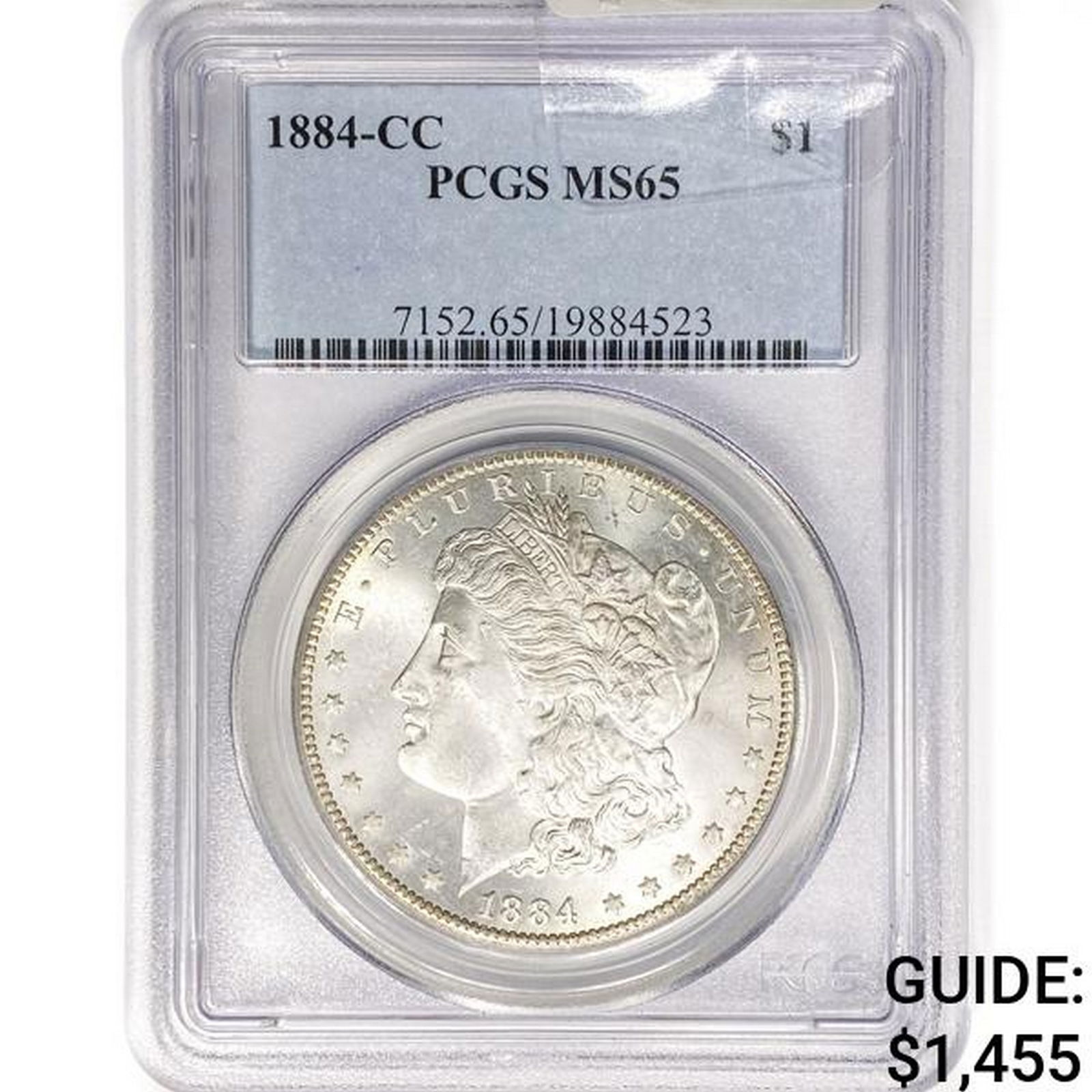 1884-CC Morgan Silver Dollar PCGS MS65 (1 of 2)