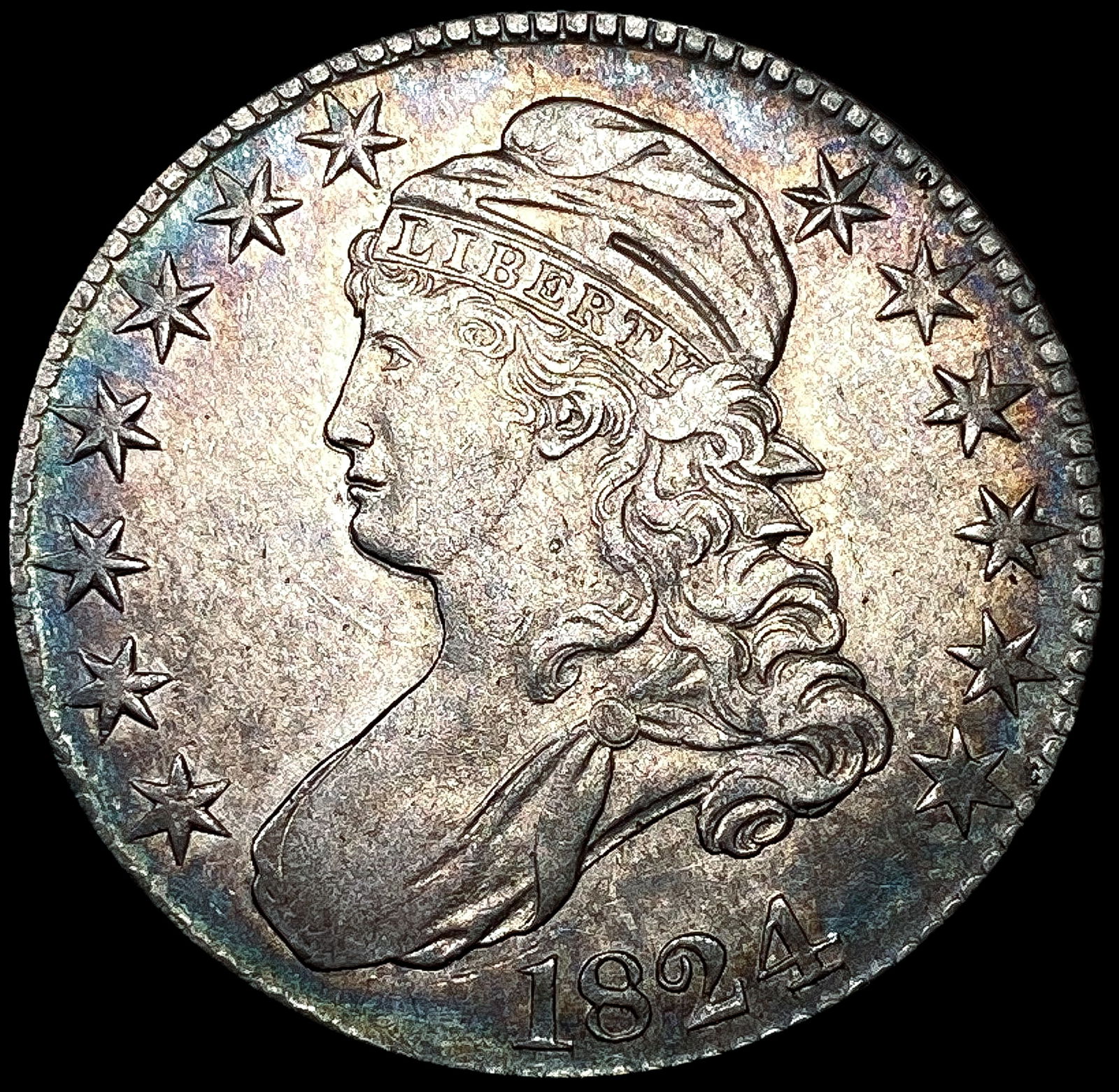 1824 Capped Bust Half Dollar CLOSELY UNCIRCULATED (1 of 2)