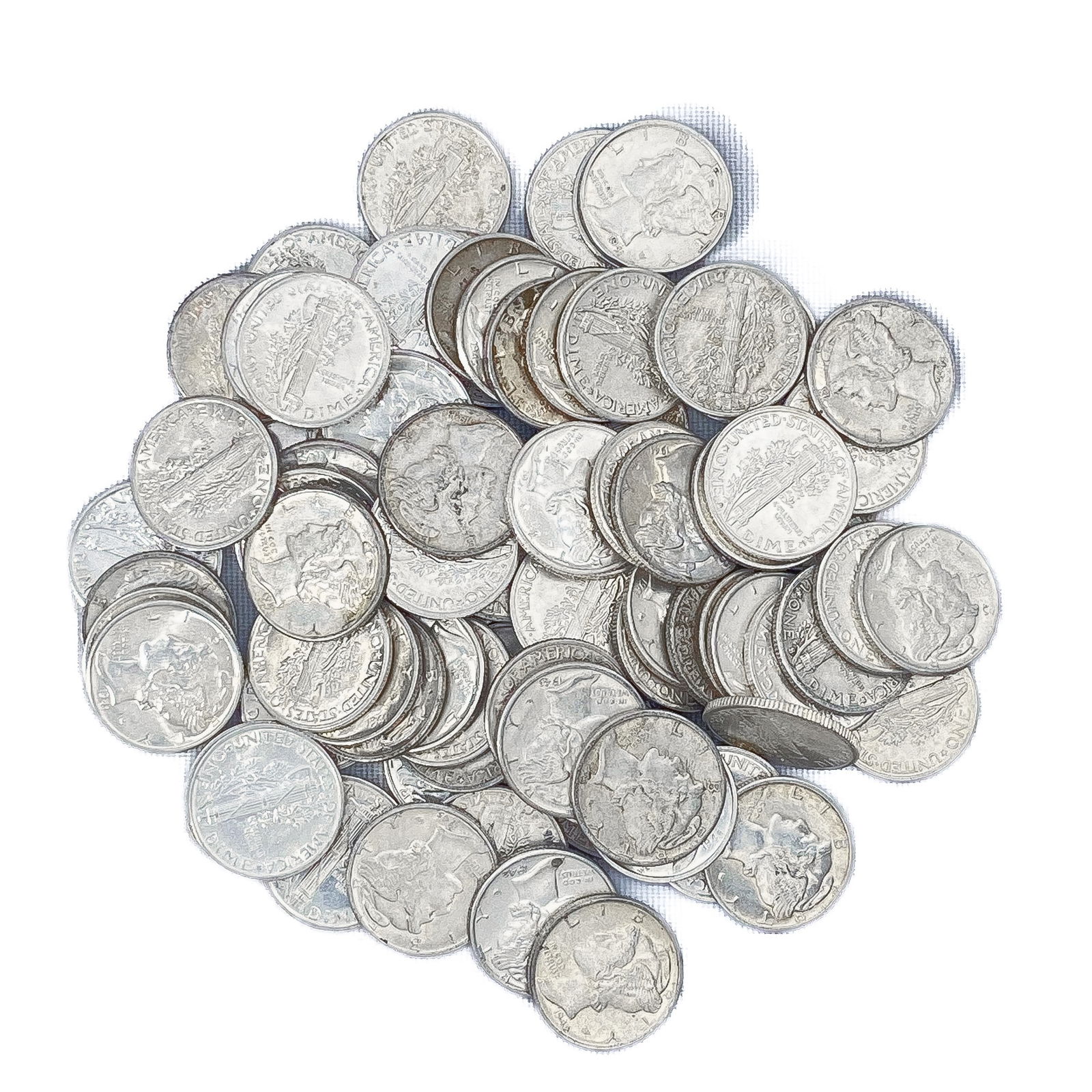 1940-1945 Mercury Silver Dimes (85 Coins) (1 of 1)