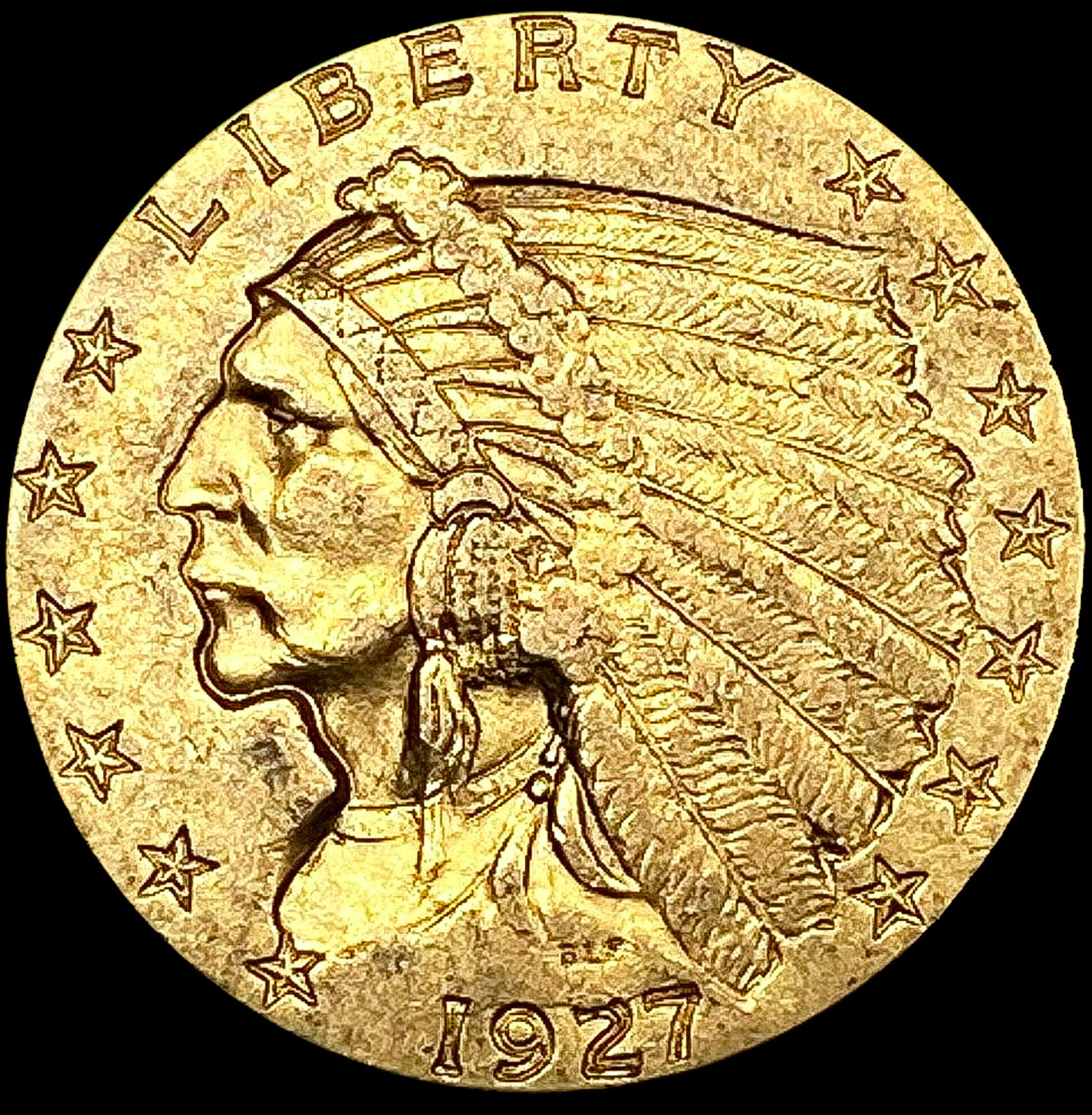 1927 $2.50 Gold Quarter Eagle CLOSELY UNCIRCULATED (1 of 2)
