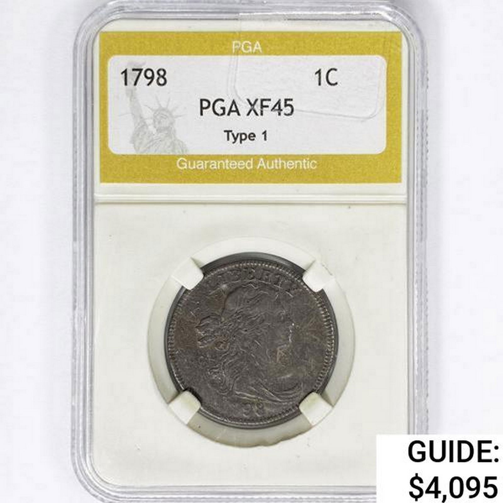 1798 Draped Bust Large Cent PGA XF45 Type 1 (1 of 2)