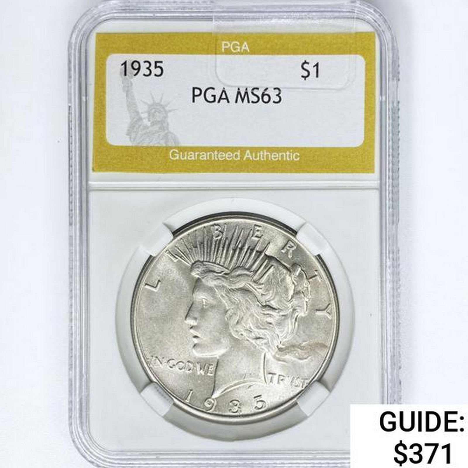 1935 Silver Peace Dollar PGA MS63 (1 of 2)