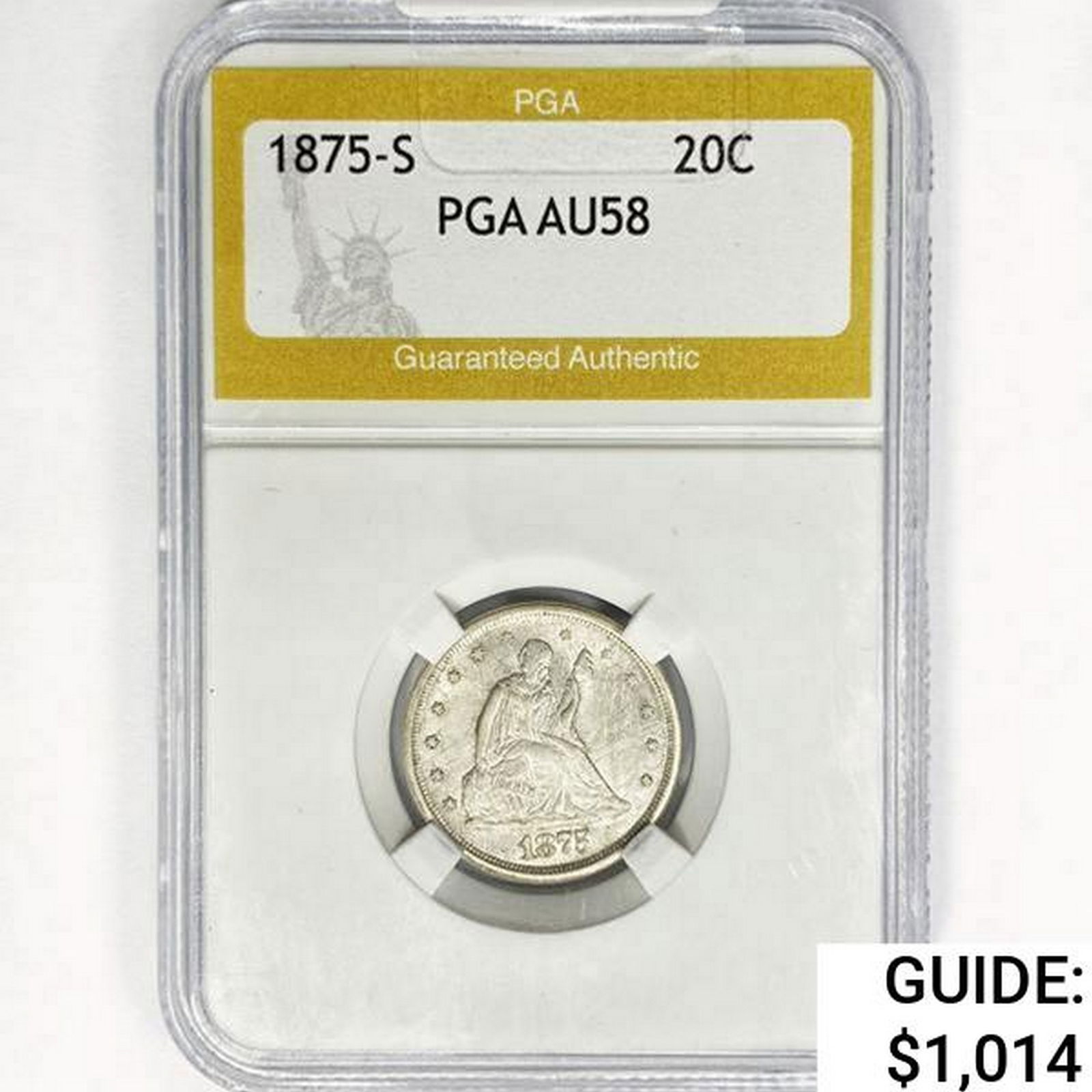 1875-S Twenty Cent Piece PGA AU58 (1 of 2)