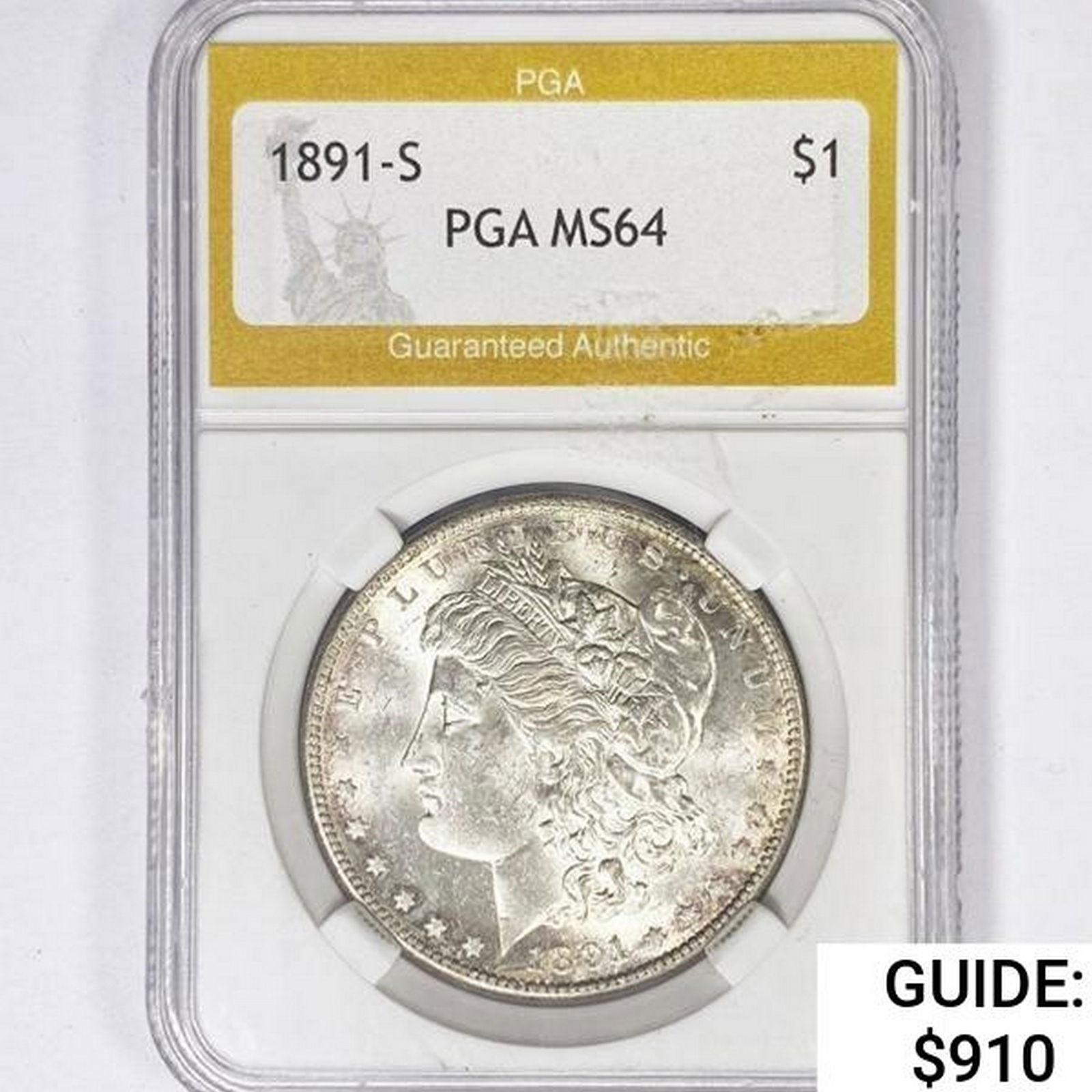 1891-S Morgan Silver Dollar PGA MS64 (1 of 2)