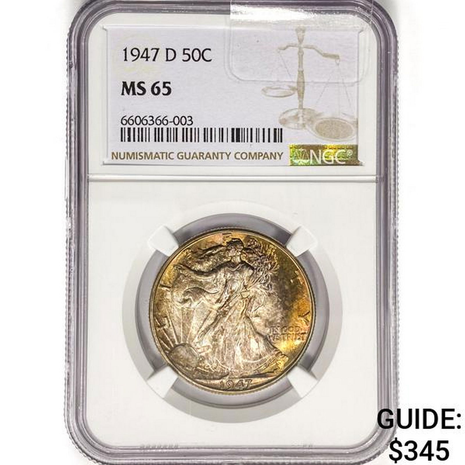 1947-D Walking Liberty Half Dollar NGC MS65 (1 of 2)