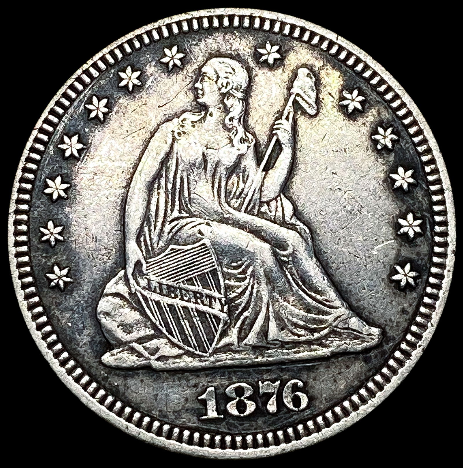 1876 Seated Liberty Quarter NEARLY UNCIRCULATED (1 of 2)