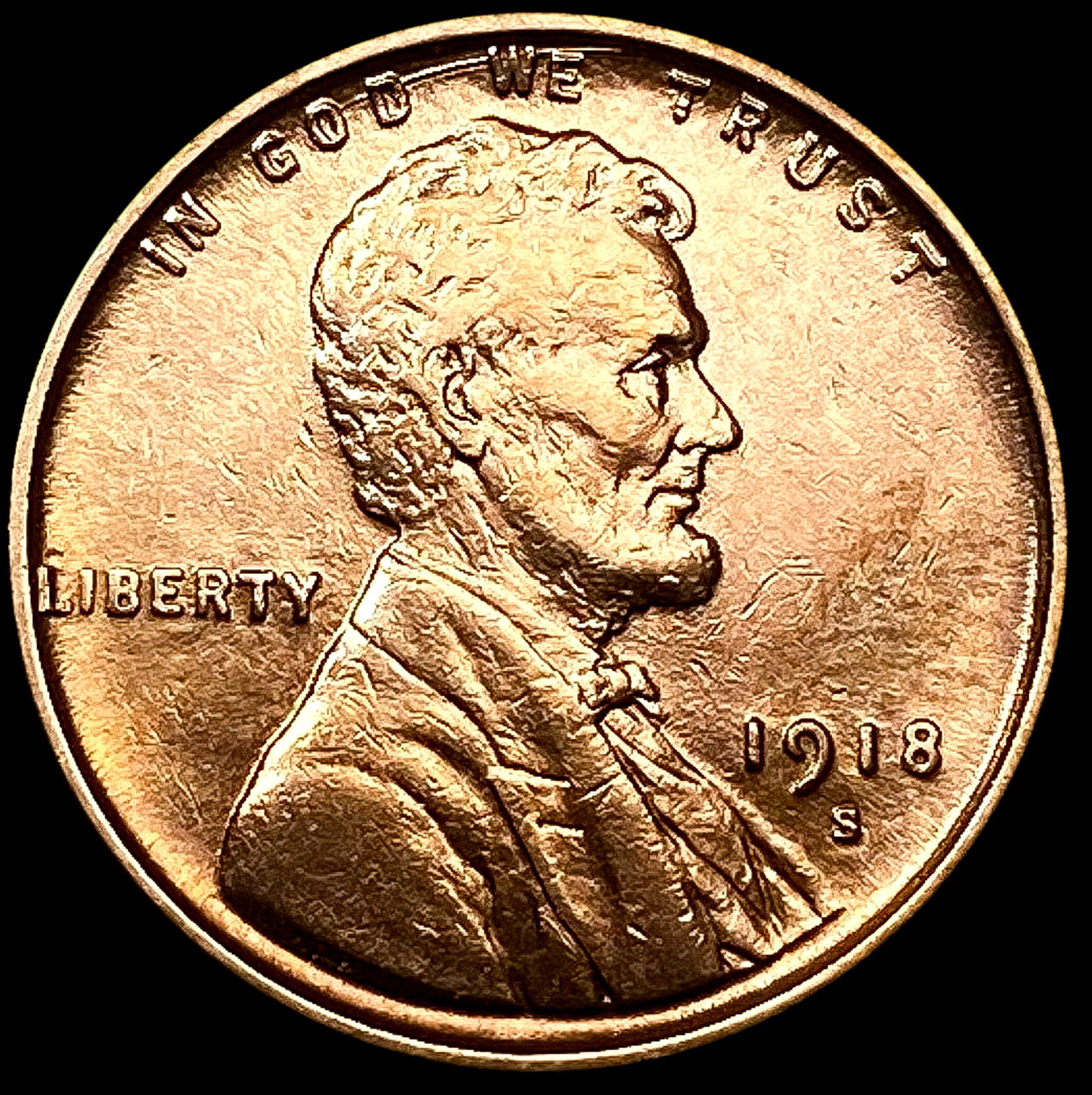 1918-S Wheat Cent CLOSELY UNCIRCULATED (1 of 2)