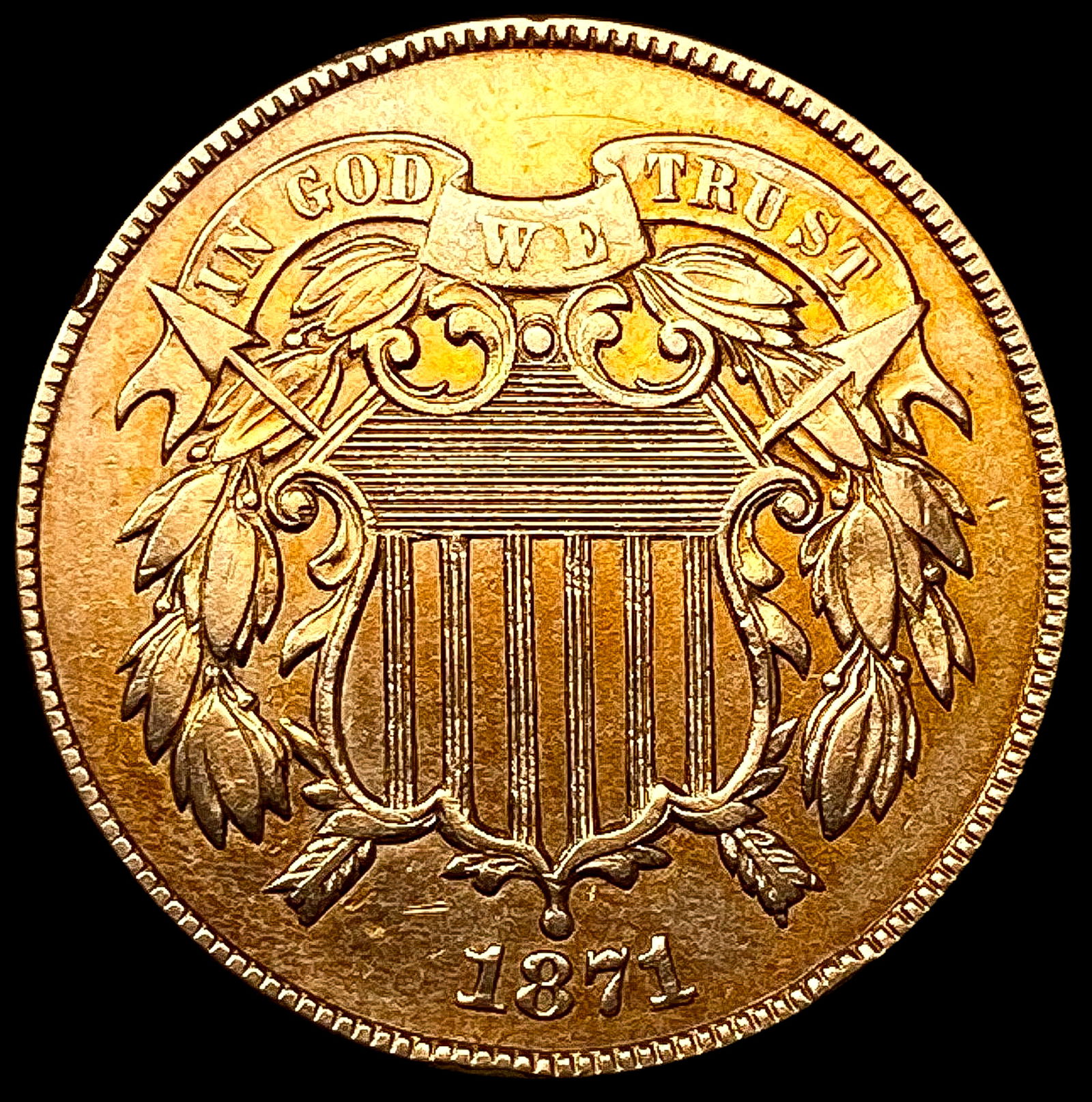 1871 Two Cent Piece UNCIRCULATED (1 of 2)