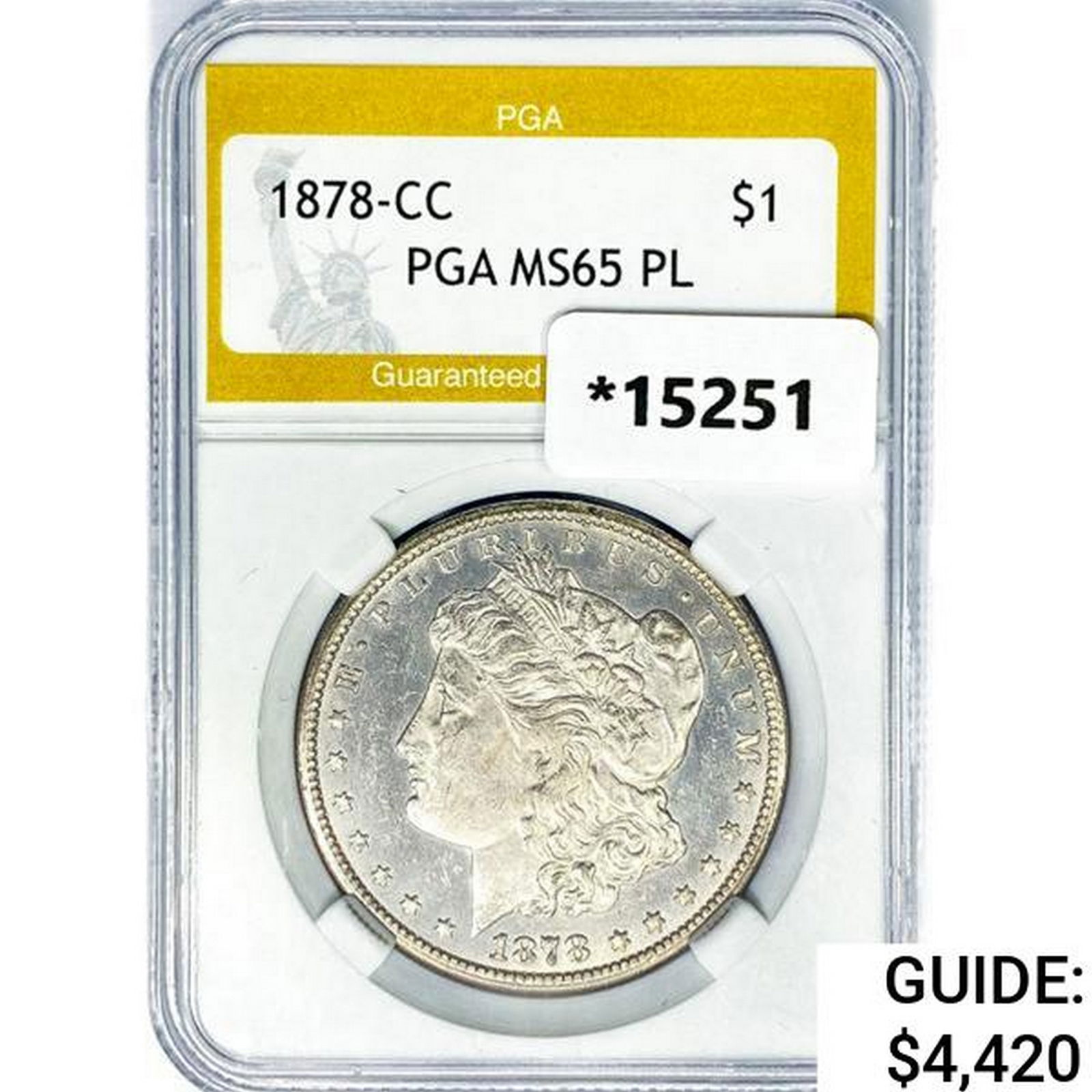 1878-CC Morgan Silver Dollar PGA MS65 PL (1 of 2)