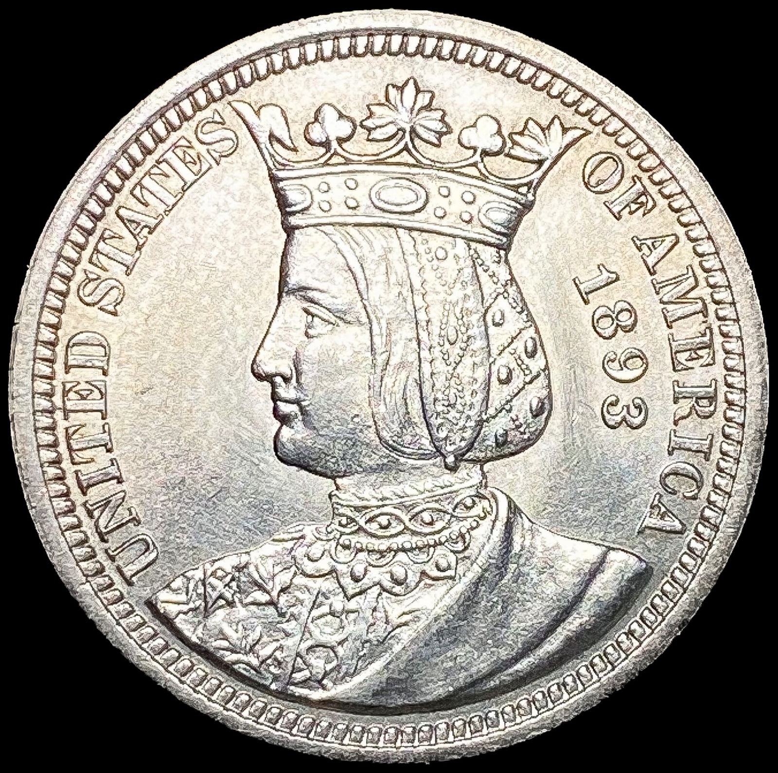 1893 Isabella Silver Quarter UNCIRCULATED (1 of 2)